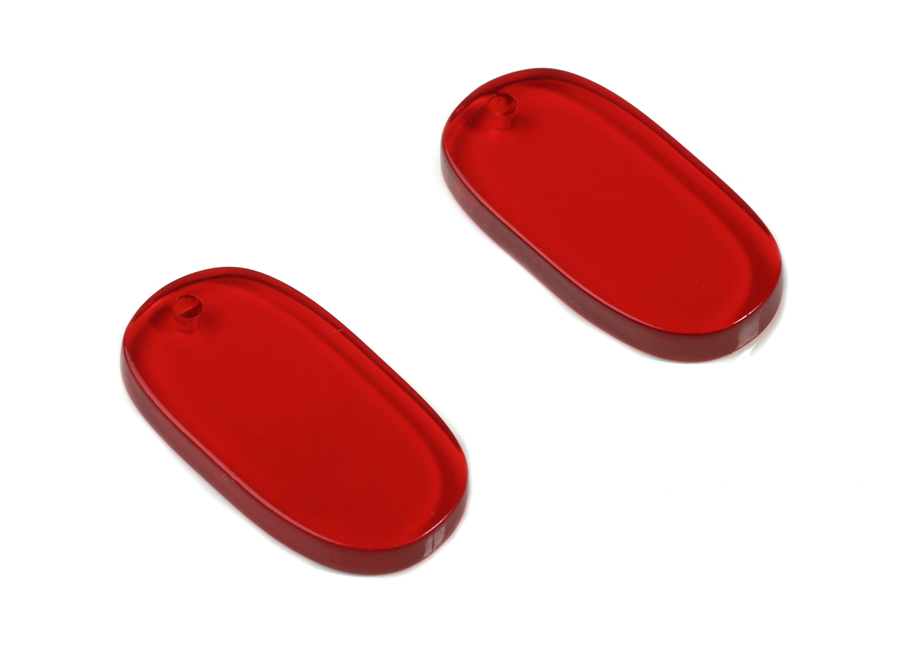 Acrylic Oval Earring Charms - Oval Pendant - Earring Findings - Jewelry Supplies - Color Code:A67 - 26.7x14x2.6mm - AC1156AE - DOMEDBAZAAR