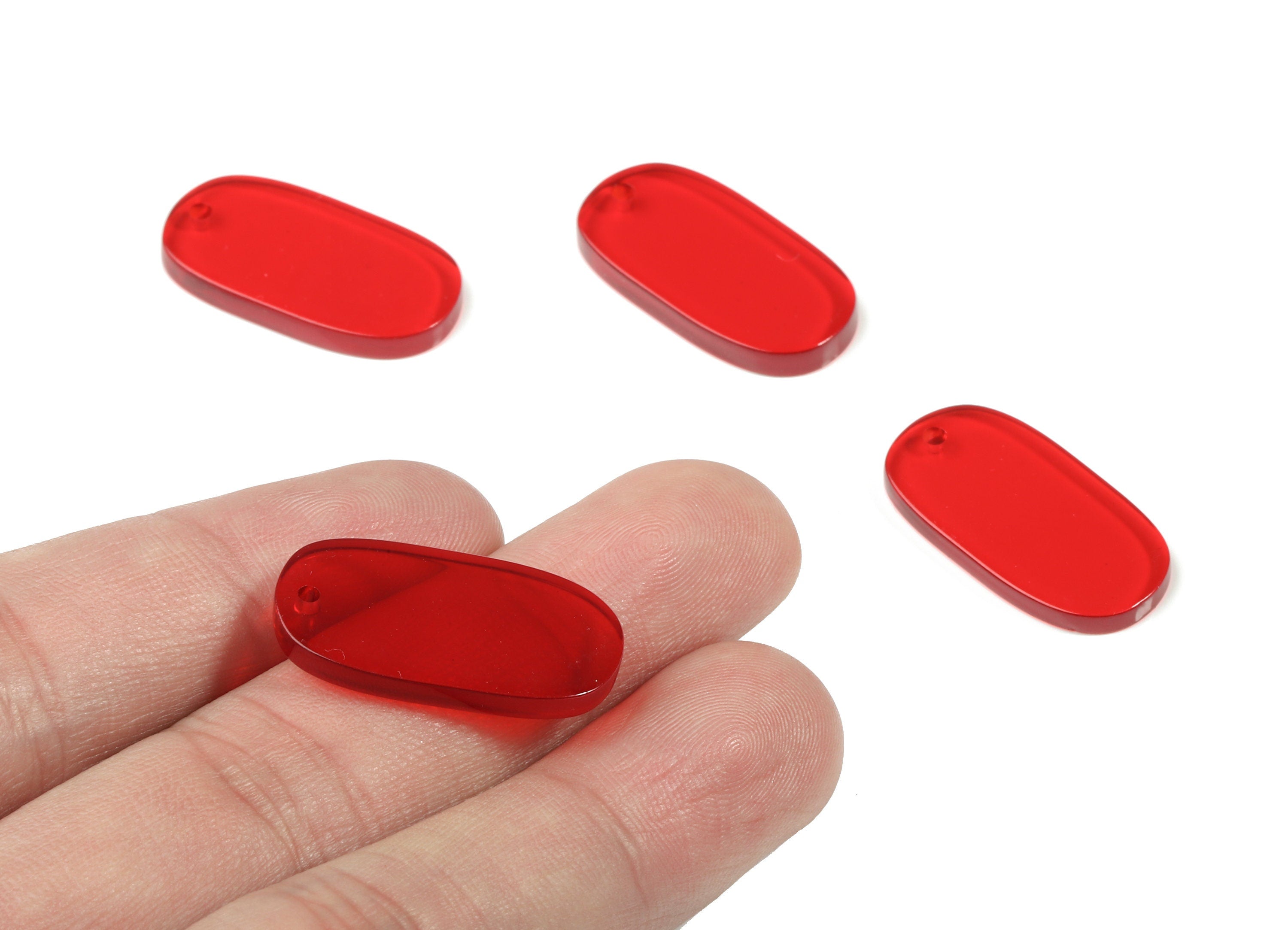 Acrylic Oval Earring Charms - Oval Pendant - Earring Findings - Jewelry Supplies - Color Code:A67 - 26.7x14x2.6mm - AC1156AE - DOMEDBAZAAR