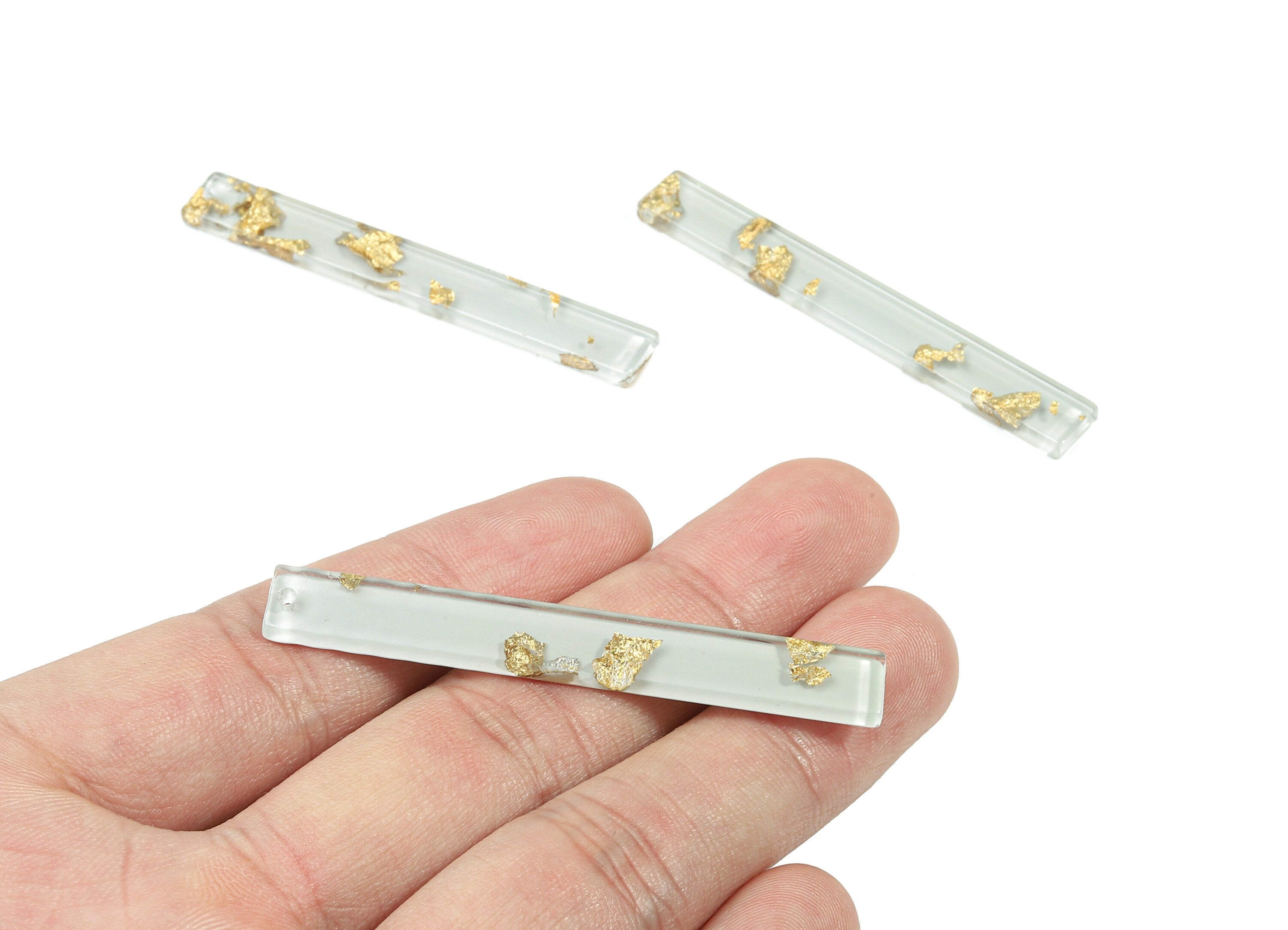 Acrylic Long Stick Charms - Bar Earrings and Pendant - Earring Findings - Color Code: A439 - 59.88x7.83x2.63mm - AC1049-A439 - DOMEDBAZAAR