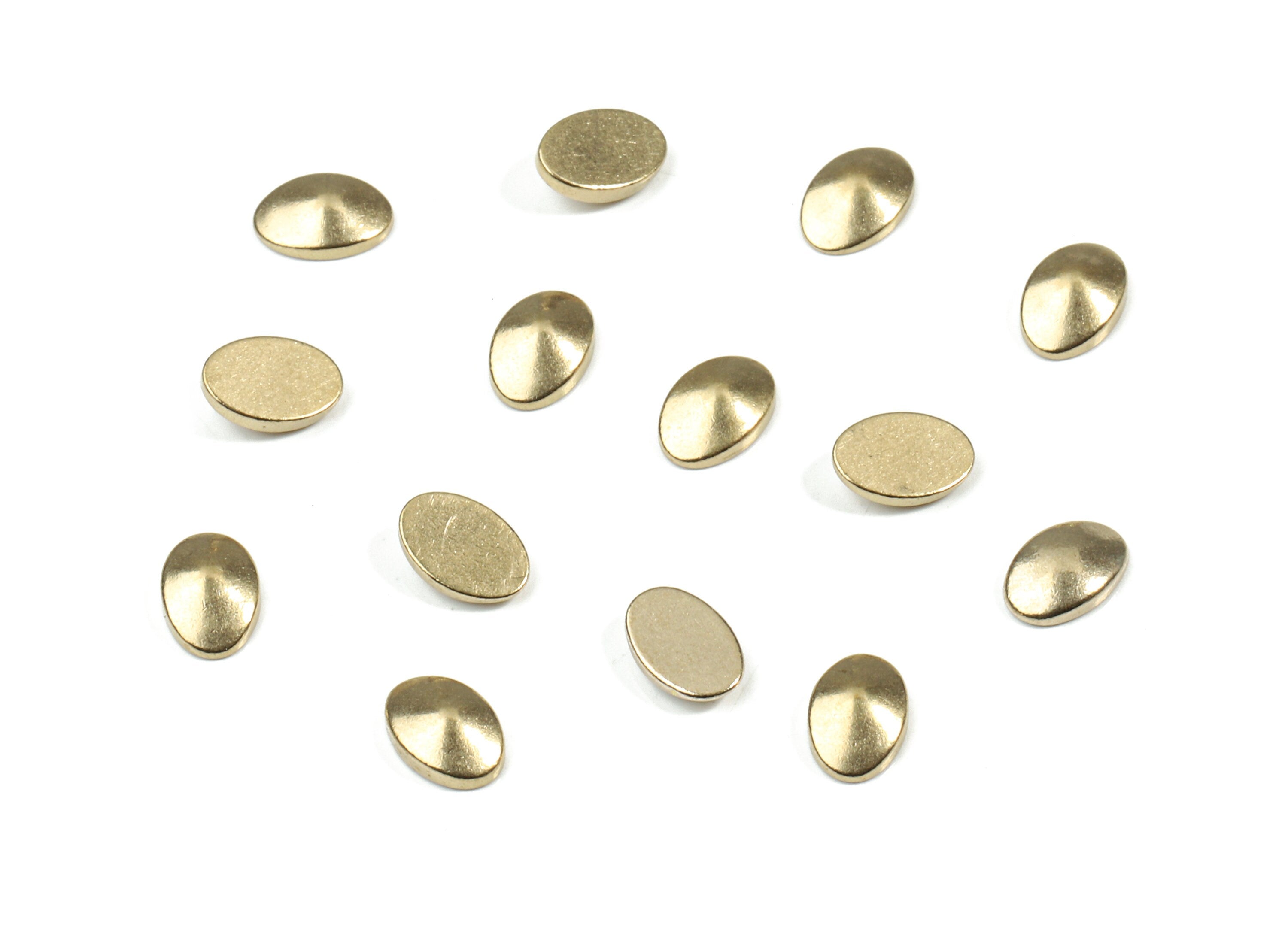 Brass Oval Blank - Raw Brass Oval Blank - Brass Oval Tag - Brass Stamping Tag - Jewelry Supplies - 5.94x4.07x1.75mm - PP3166 - DOMEDBAZAAR