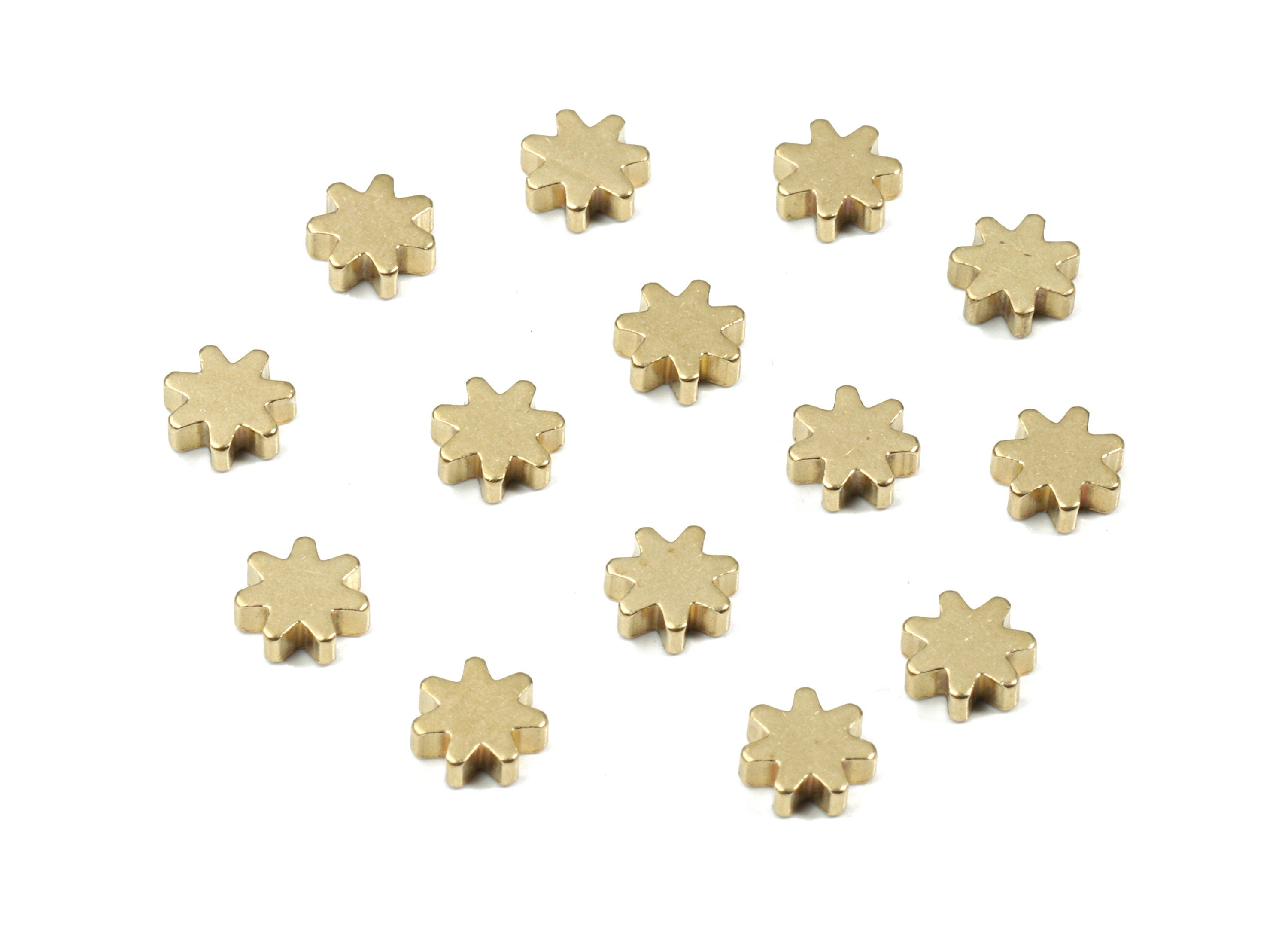 Brass Sun Blank - Raw Brass Sun Blank - Brass Sun Tag - Brass Stamping Tag - Jewelry Supplies - 4.96x4.96x1.66mm - PP3169 - DOMEDBAZAAR