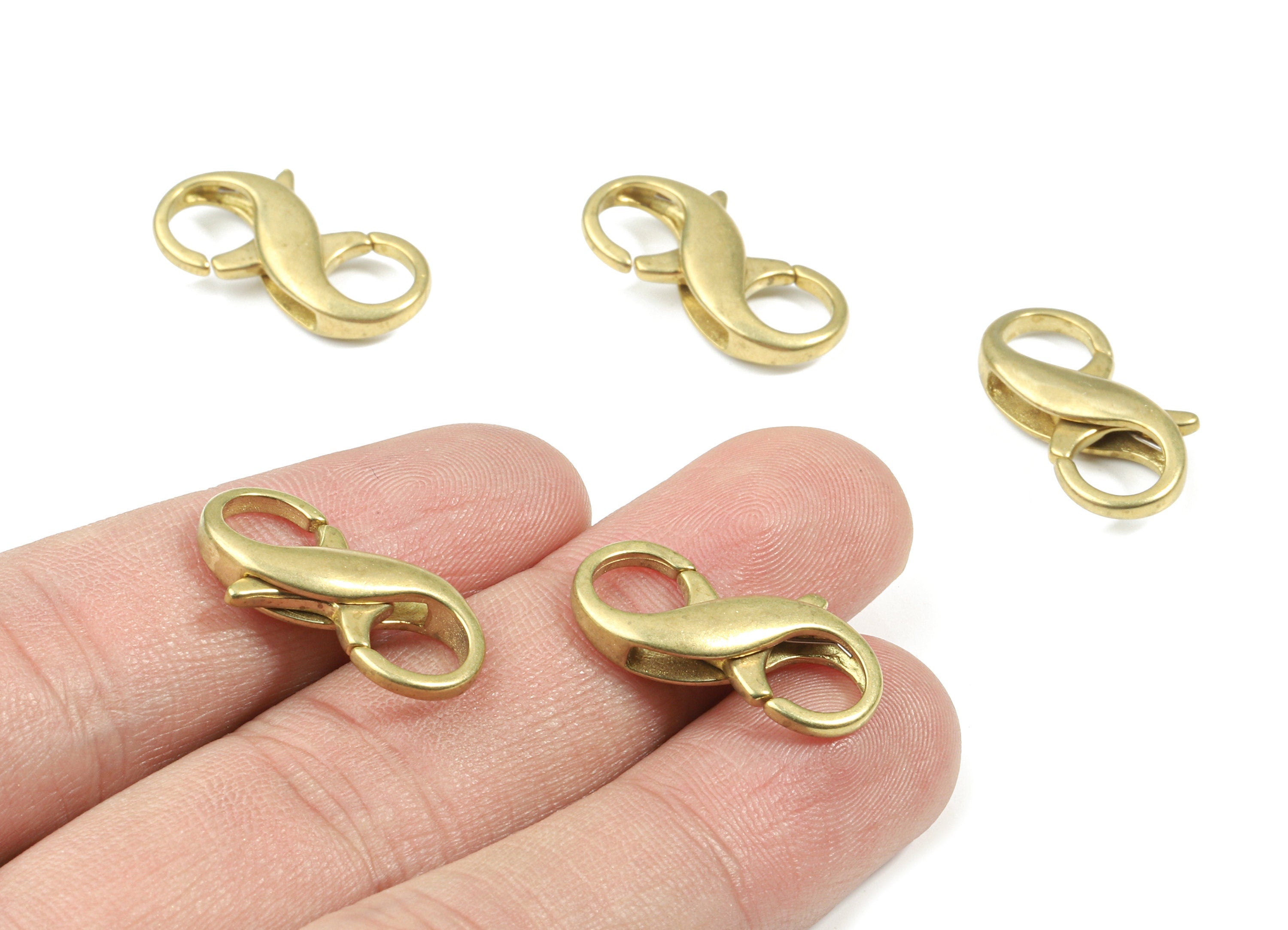 Brass Lobster Claw Clasp - Raw Brass Double Side Parrot Clasps - Lobster Clasps - Jewelry Supplies - 23.05x12.48x4.88mm - PP3131 - DOMEDBAZAAR