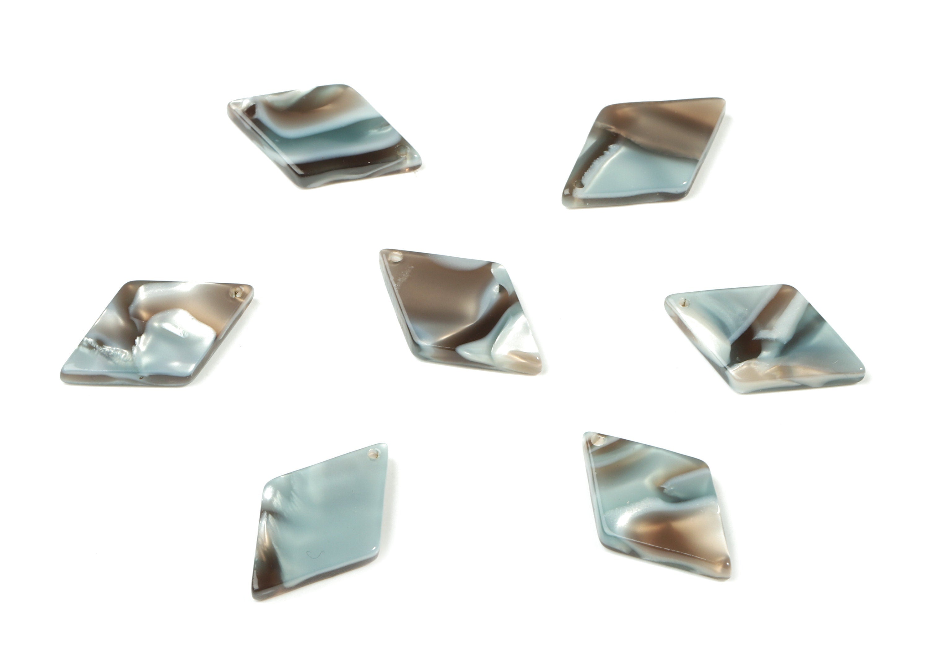 Acetate Rhombus Charm - Rhombus Earrings and Pendant - Earring Findings - Jewelry Supplies - Color Code:A22 - 19.13x12.02x2.3mm - AC1539-A22 - DOMEDBAZAAR