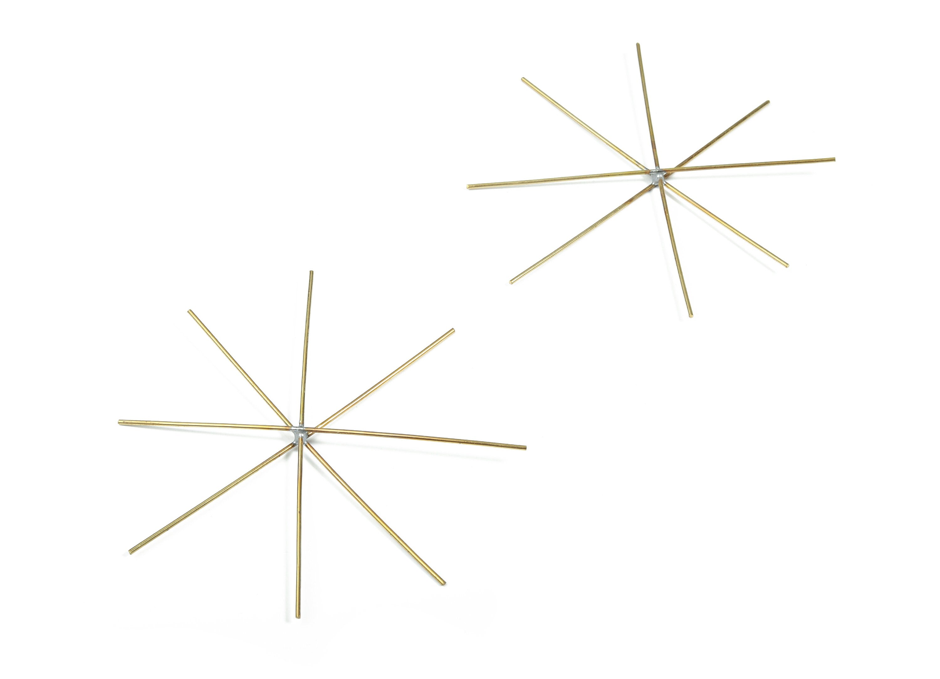 Brass Geometric Earring Wire - Raw Brass Geometric Ear Wire - Earring Findings - Jewelry Supplies - 80.34x80.07x1.13mm - PP3221 - DOMEDBAZAAR