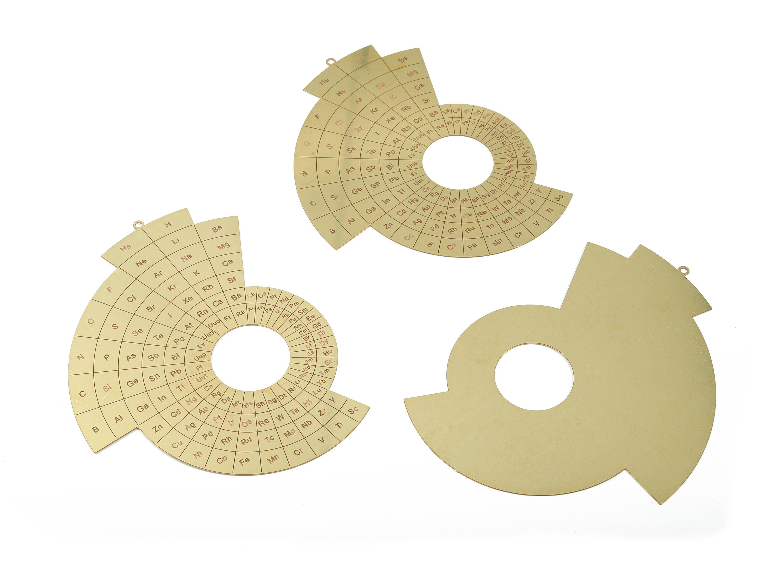 Brass Periodic Table Pendant - Raw Brass Periodic Table Necklace - Jewelry Supplies - 93x71.7x0.3mm - JJD2065 - DOMEDBAZAAR