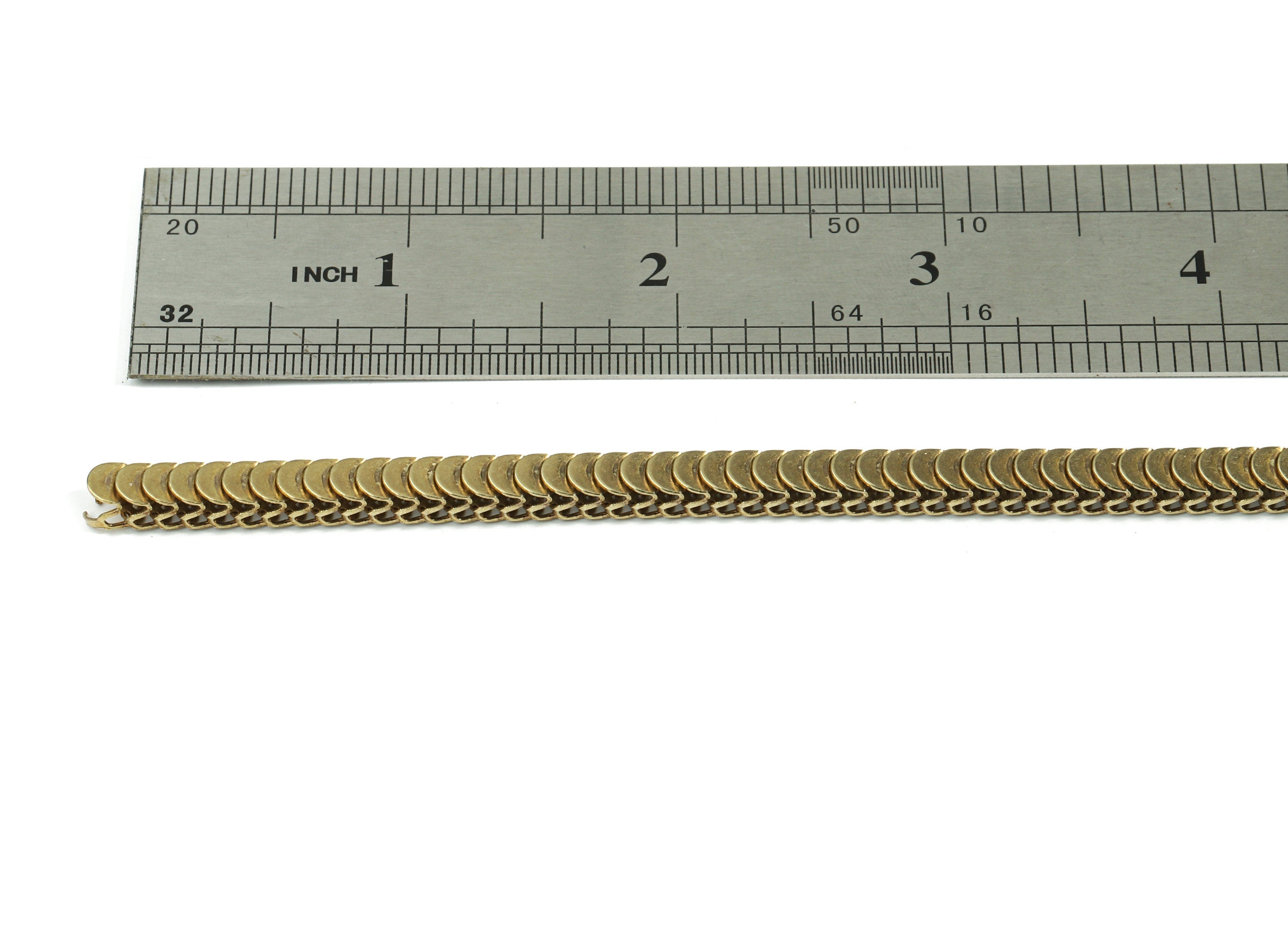 6.0 Brass Scale Chain - Raw Brass Lamellar Snake Chain - Unsoldered Links - for Necklace Bracelet Jewellery Making - 0.23" x 0.16" CC1149 - DOMEDBAZAAR