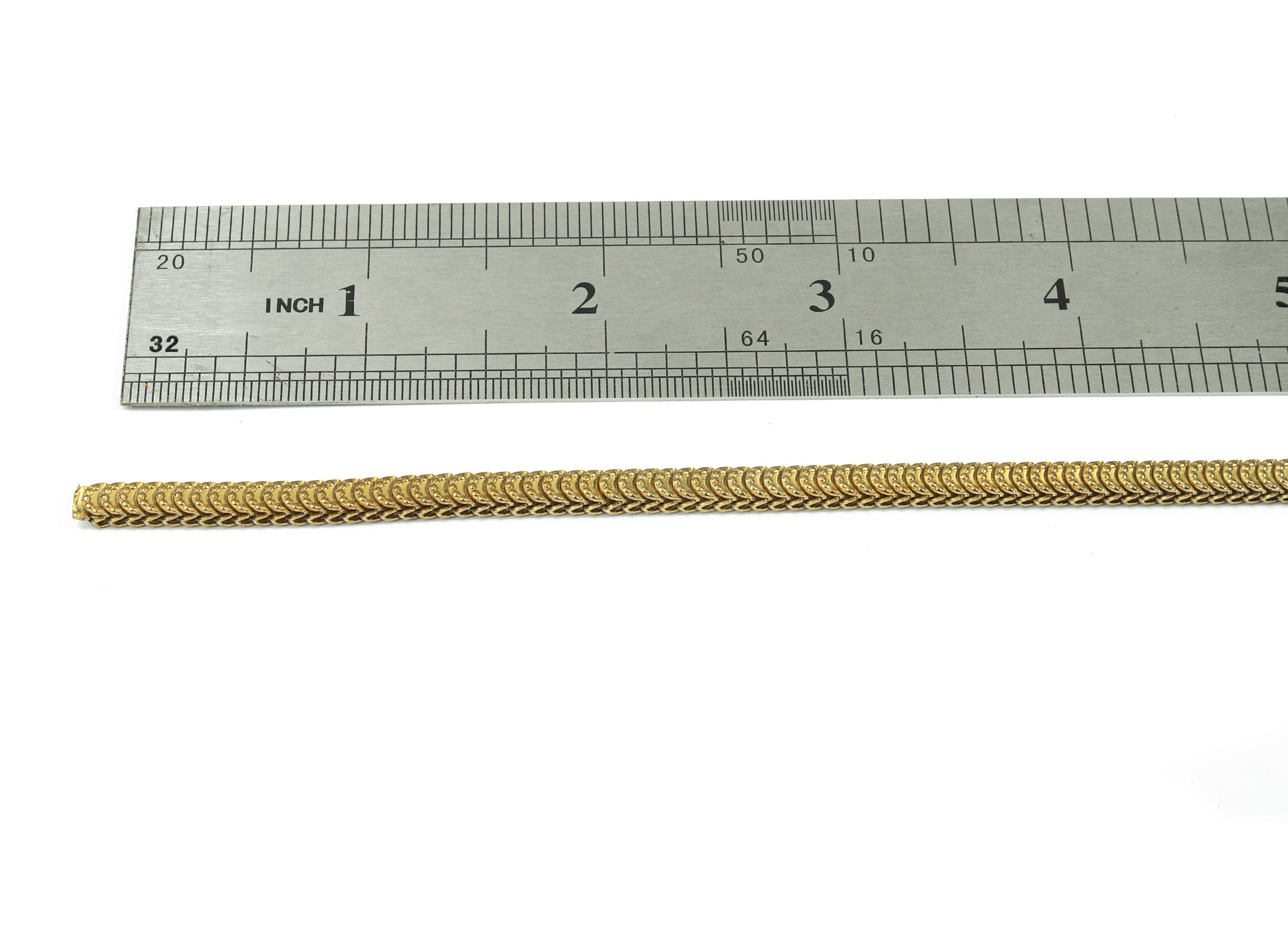 4.5 Brass Scale Chain - Raw Brass Lamellar Snake Chain - Unsoldered Links - for Necklace Bracelet Jewellery Making - 0.17" x 0.13" CC1150 - DOMEDBAZAAR