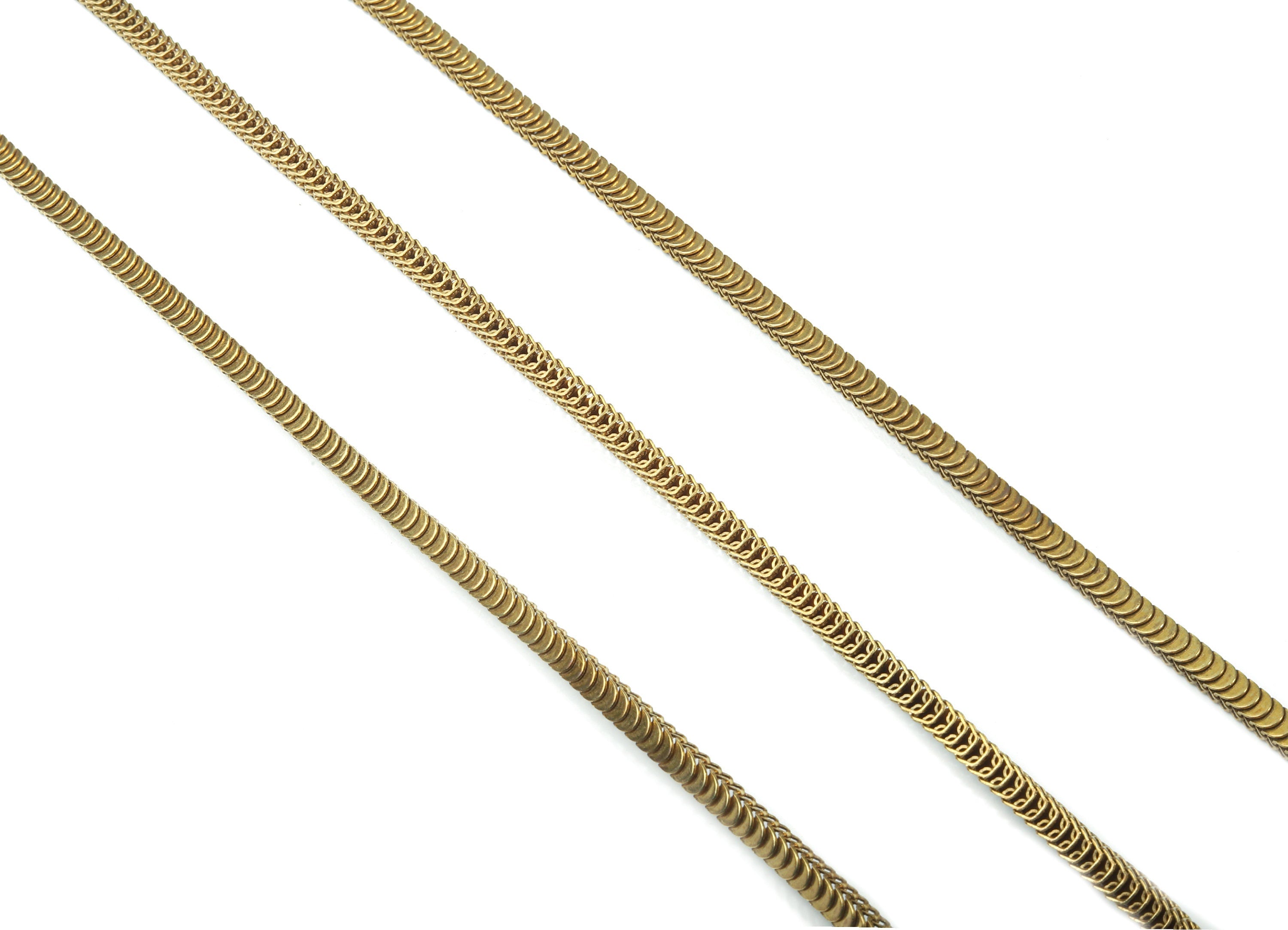 4.5 Brass Scale Chain - Raw Brass Lamellar Snake Chain - Unsoldered Links - for Necklace Bracelet Jewellery Making - 0.18" x 0.13" CC1148 - DOMEDBAZAAR
