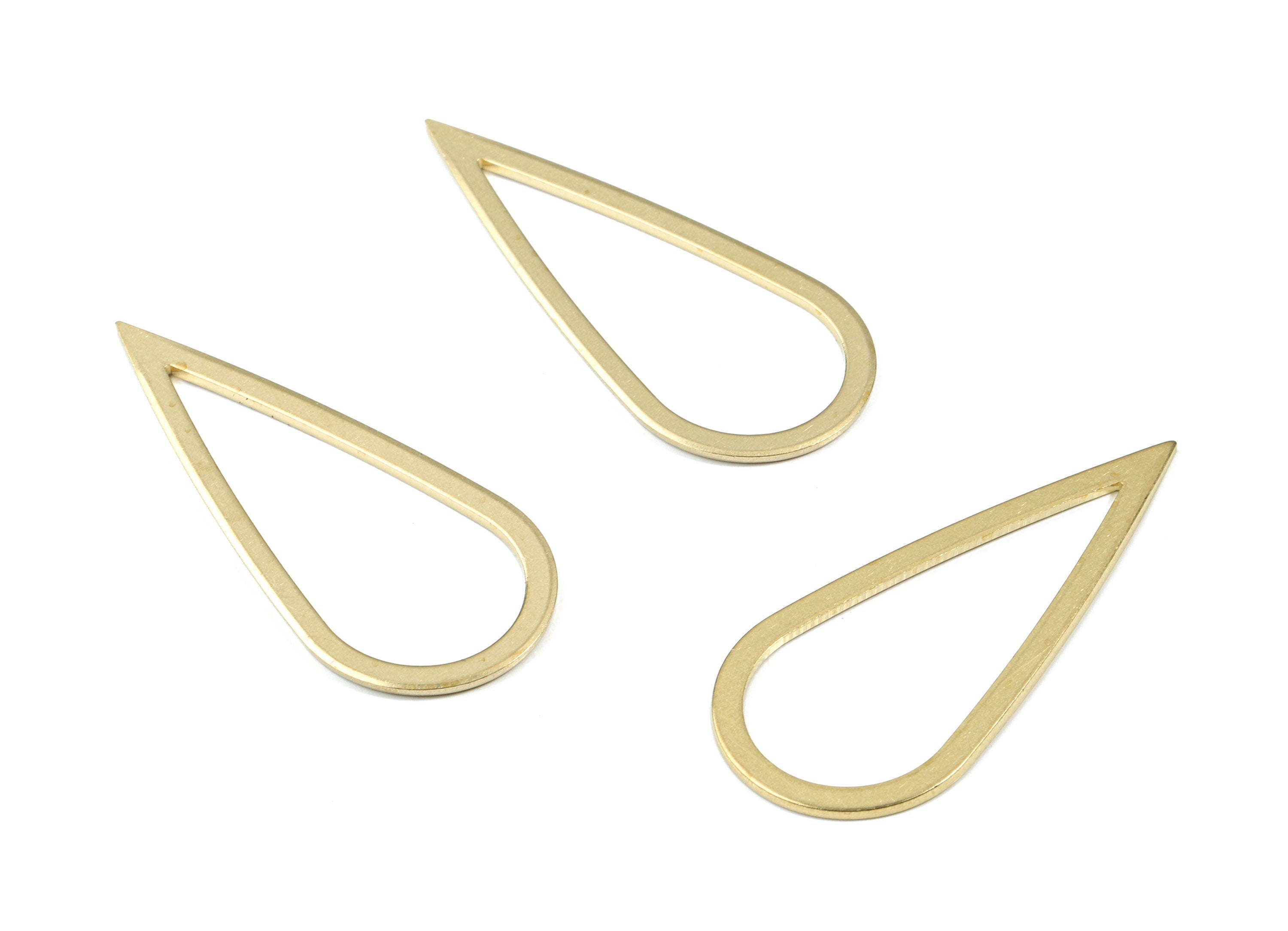 Brass Drop Ring - Raw Brass Drop Connector - Brass Drop Pendant - Earring Findings - Jewelry Supplies - 41.89x18.36x0.99mm - PP3353 - DOMEDBAZAAR