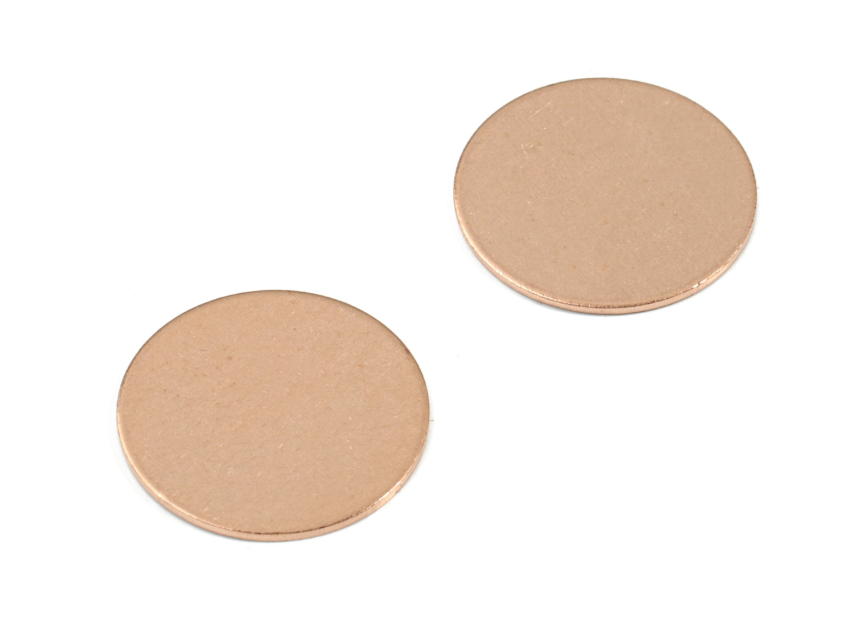 Copper Round Blank - Raw Copper Circle Stamping Blank - Earring Findings - Jewelry Supplies - 20.06x20.06x0.86mm - PP3398 - DOMEDBAZAAR
