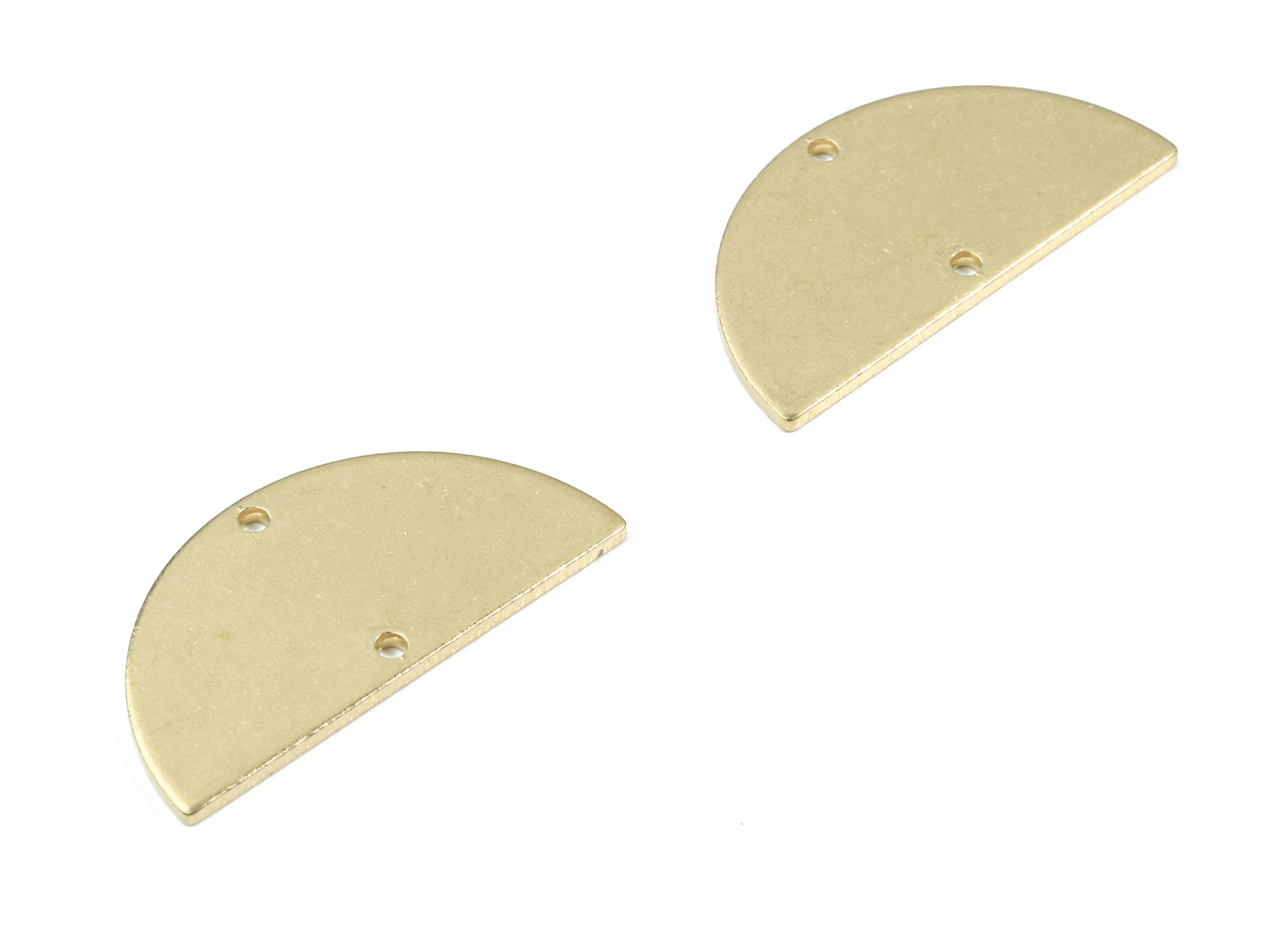 Personalized stamping blank - Brass Semi Circle Connector - Raw Brass Half Moon Necklace Connector - Brass Moon - 30x15x1.1mm - PP3407 - DOMEDBAZAAR