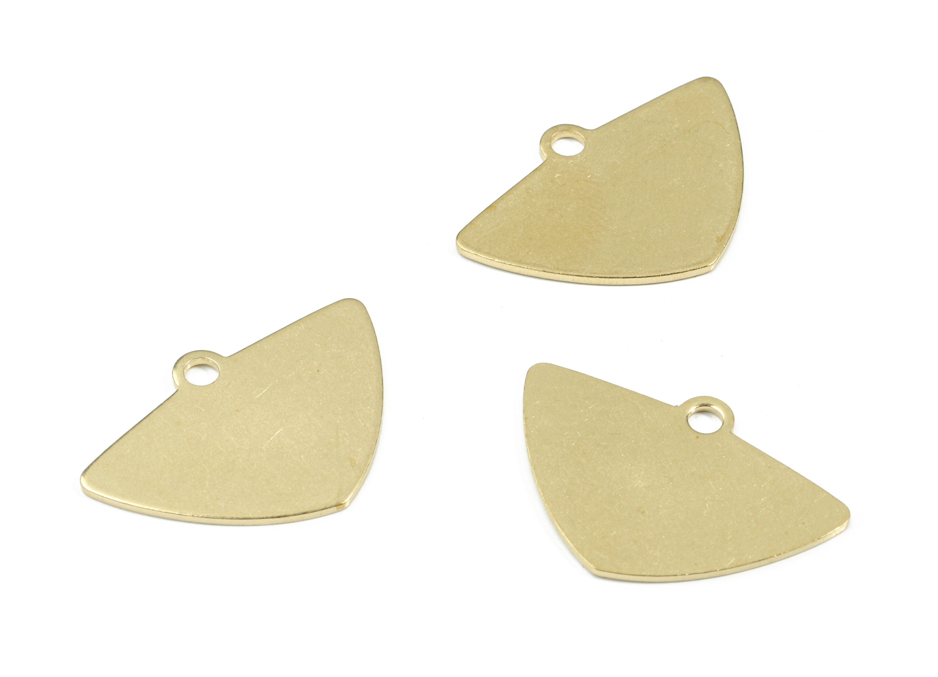 Personalized stamping blank - Brass Triangle Earring Charms - Raw Brass Oval Triangle Pendant - 24.98x17.04x0.86mm - PP3475 - DOMEDBAZAAR