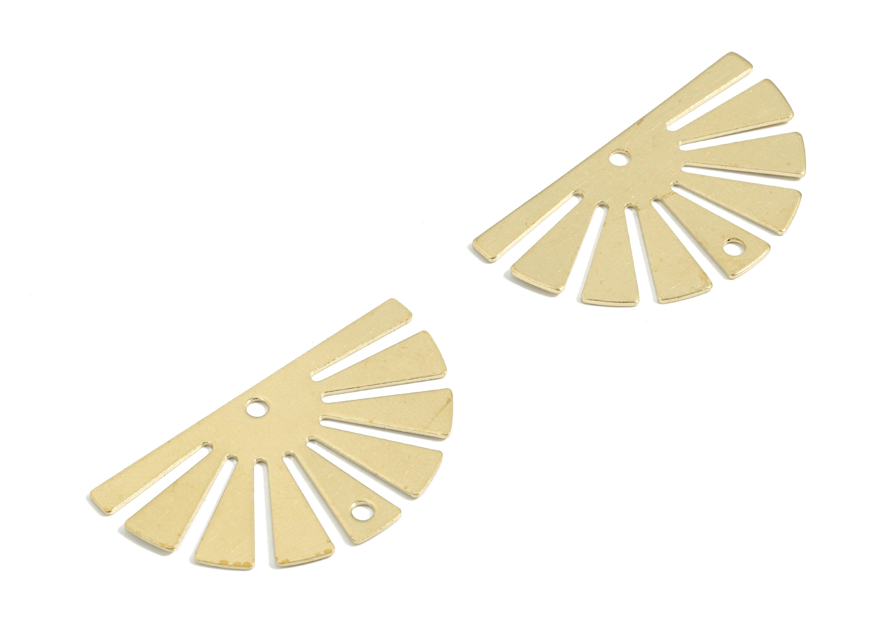 Brass Sun Connector For Earring - Raw Brass Sun Earring and Pendant - Earring Findings - Jewelry Supplies - 35x19.65x0.6mm - PP3529 - DOMEDBAZAAR
