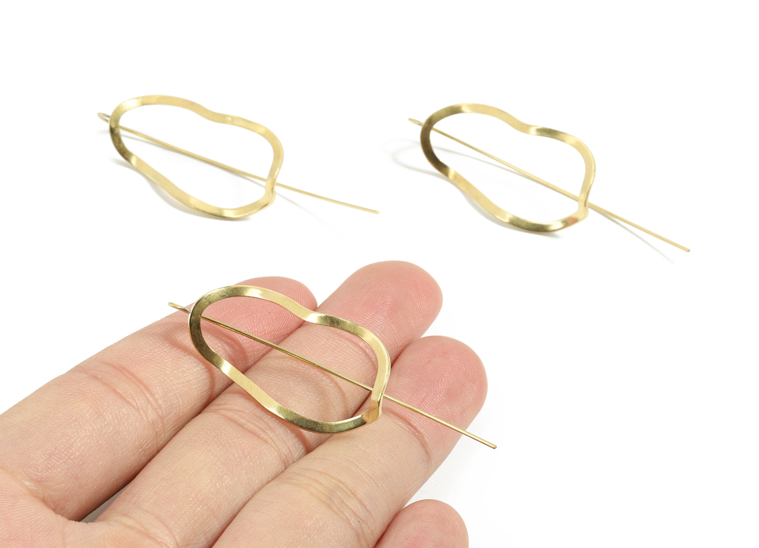 Brass Drop Earring Wire - Raw Brass Drop Earring Hook - Earring Hook - Jewelry Supplies - 55x18.55x0.92mm - PP3519 - DOMEDBAZAAR