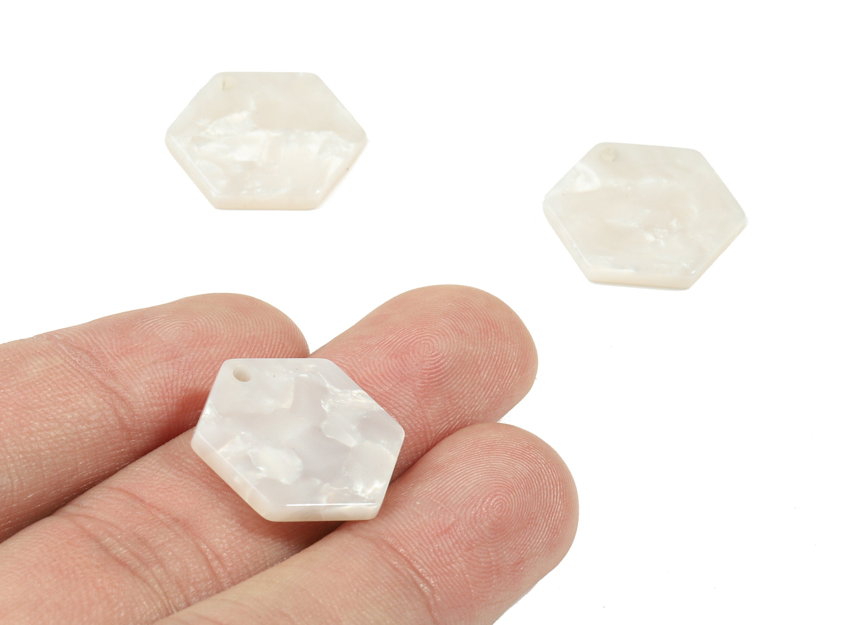 Acetate Hexagon Earring Charm - Hexagon Pendant - Earring Findings - Jewelry Supplies - Color Code:A12 - 20.4x18.14x2.4mm - AC1828-A12 - DOMEDBAZAAR