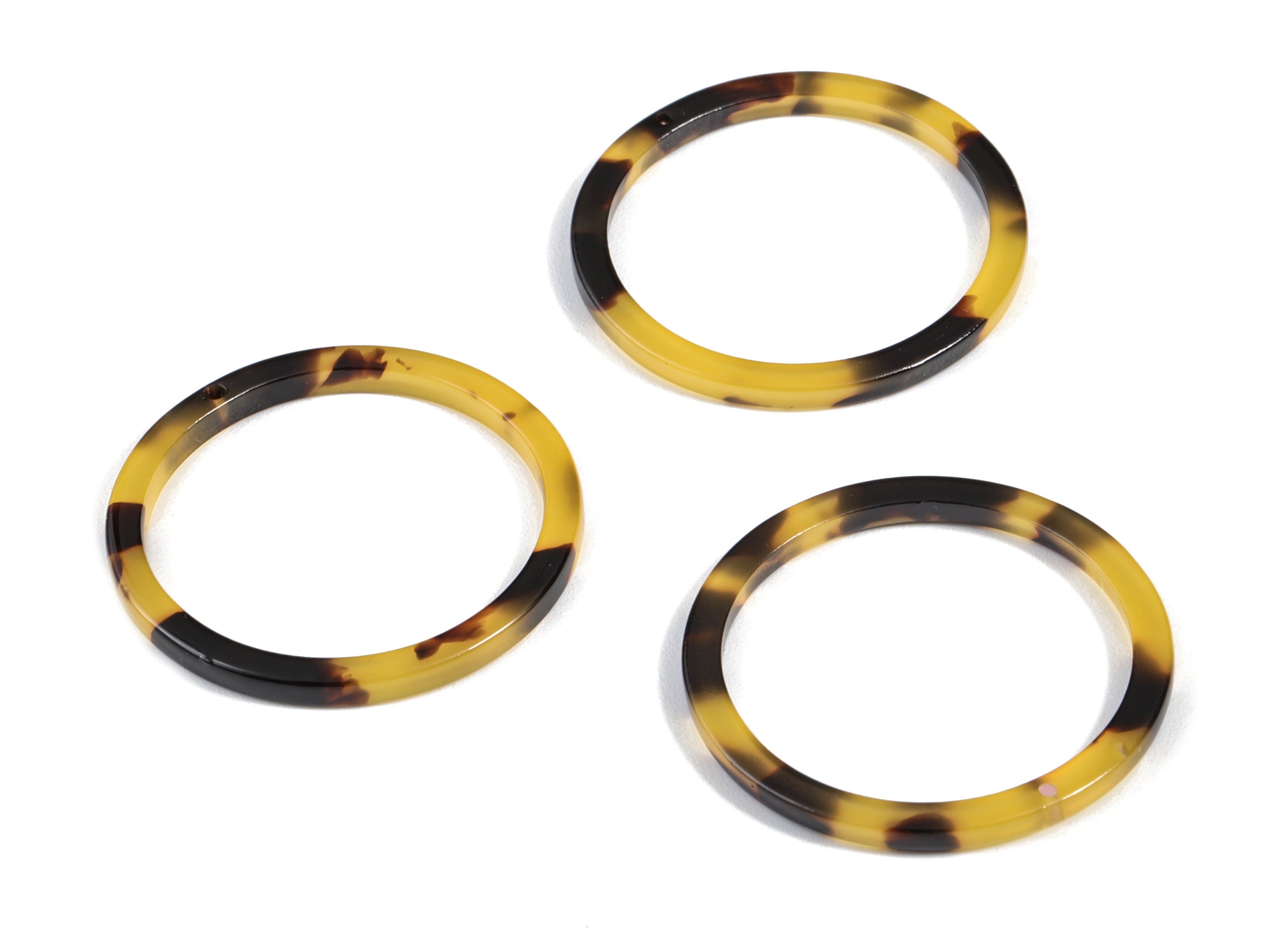 Acetate Circle Charms - Tortoise Shell Earrings - Circle Earrings & Pendant - Jewelry Making Supplies - Color Code: A02 - 32x2.5mm - AC1043C - DOMEDBAZAAR