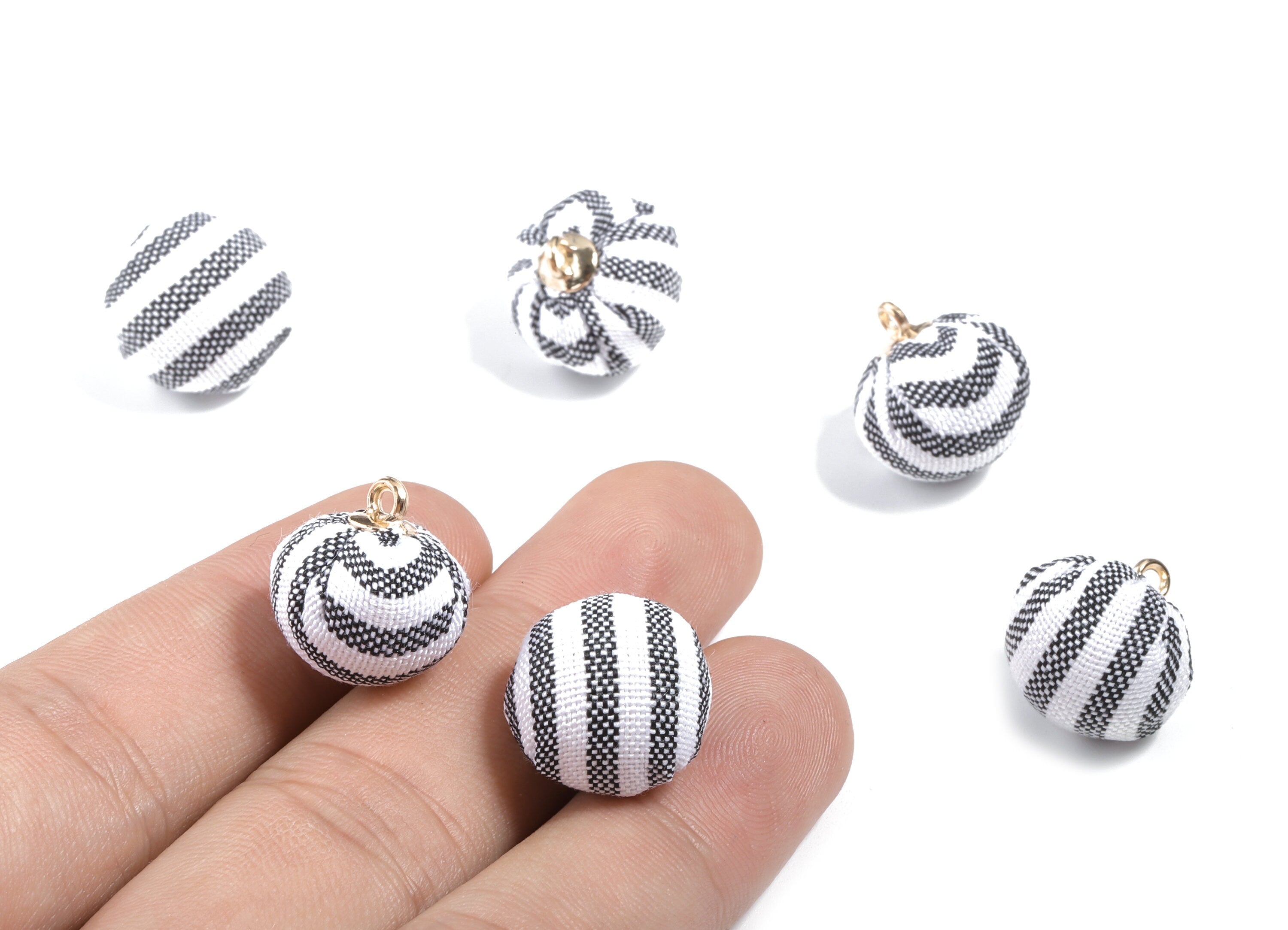 Pom Pom Earring Charms - Fur Ball Pendant - Aluminum Alloy - Earring Findings - Jewelry Accessories - 17x14.8x14.8mm - TT1010A - DOMEDBAZAAR