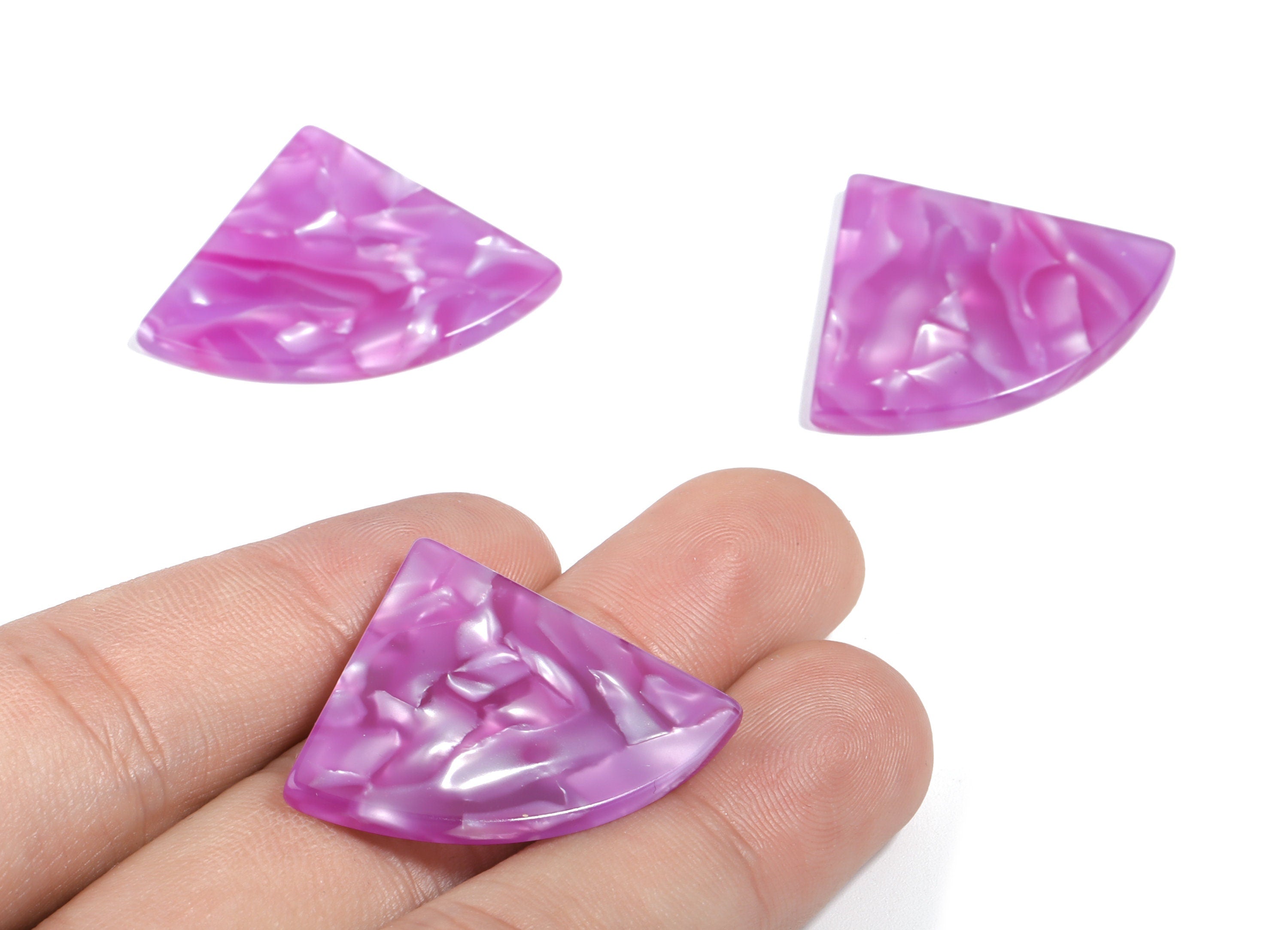 Acetate Pizza Charms - Pizza Earring & Pendant - Earring Findings - No Hole - Color Code: A460 - 34.71x28.41x2.62mm - AC1749-A460 - DOMEDBAZAAR