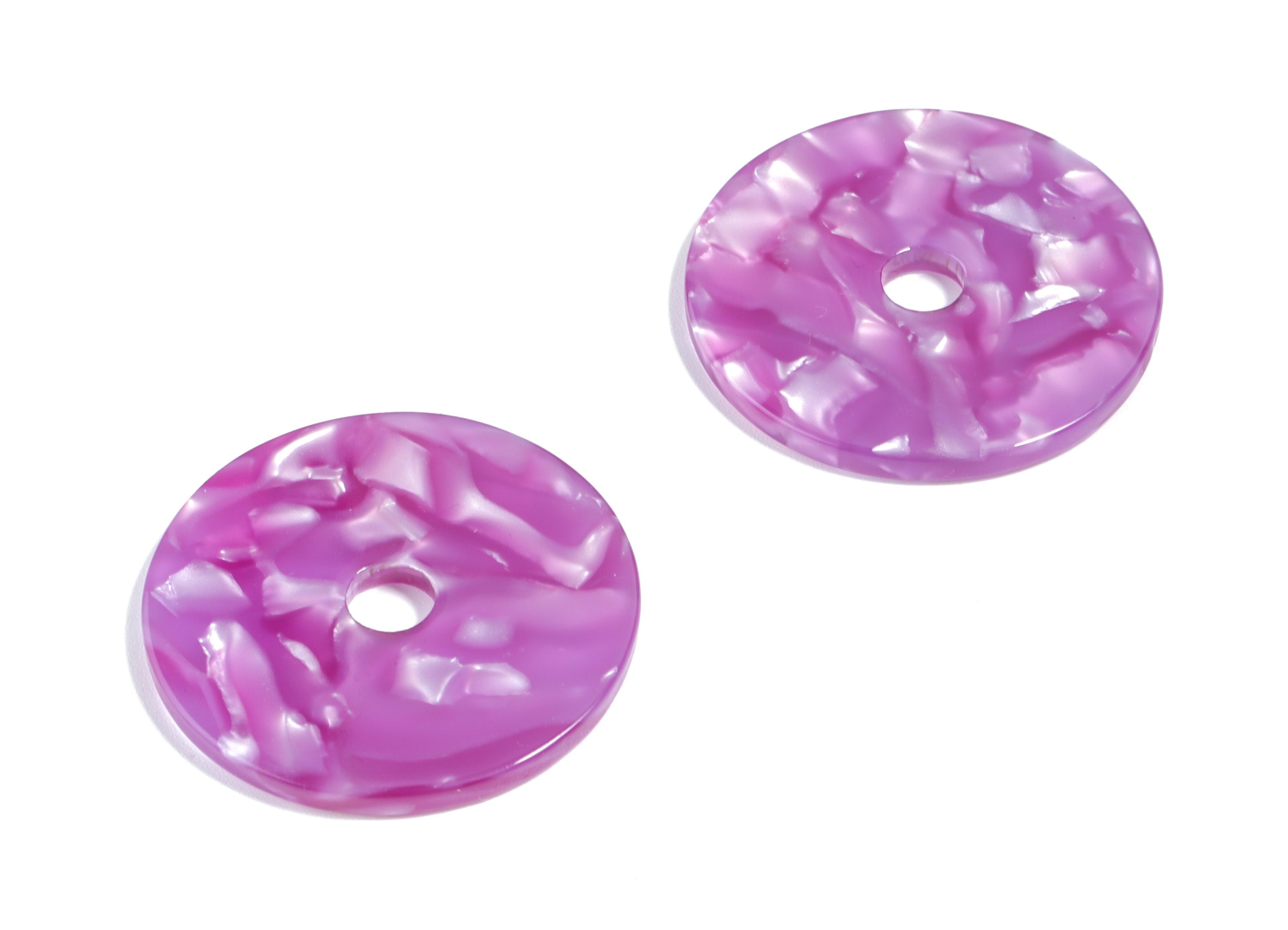 Acetate Round Charms - Circle Earring & Pendant - Earring Findings - Jewelry Supplies - Color Code: A460 - 30.49x30.49x2.6mm - AC1748-A460 - DOMEDBAZAAR