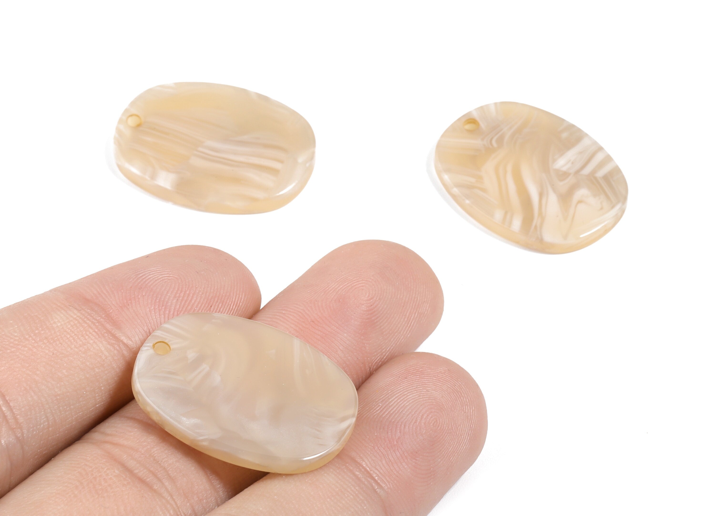 Acetate Acrylic Oval Earring Charms - Oval Pendant - Earring Findings - Jewelry Supplies - Color Code: A352 - 26.75x20.7x2.65mm - AC1158P - DOMEDBAZAAR