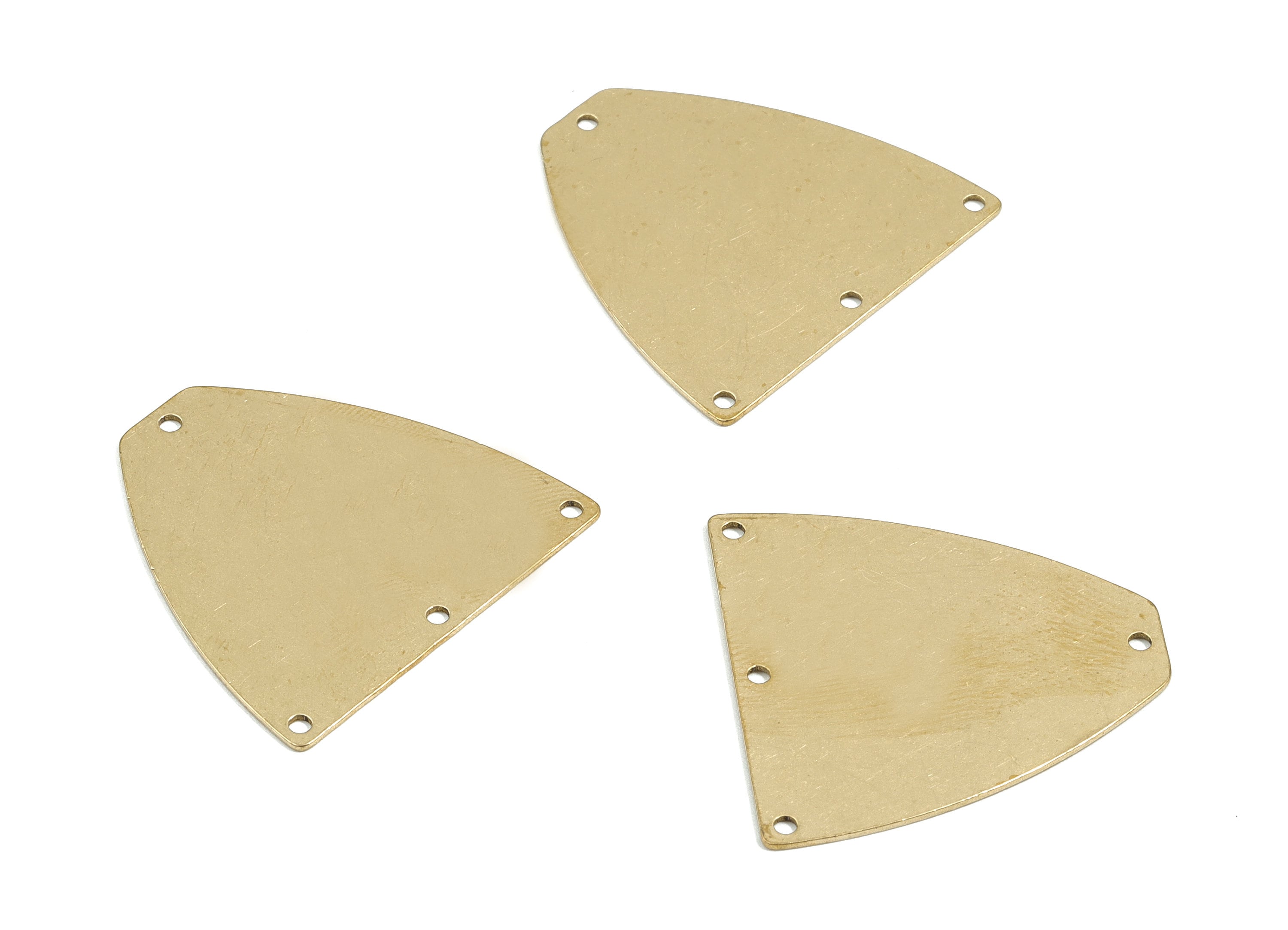 Personalized stamping blank - Brass Triangle Earring Connector - Raw Brass Triangle Pendant -30x30x0.66mm - PPM1814 - DOMEDBAZAAR