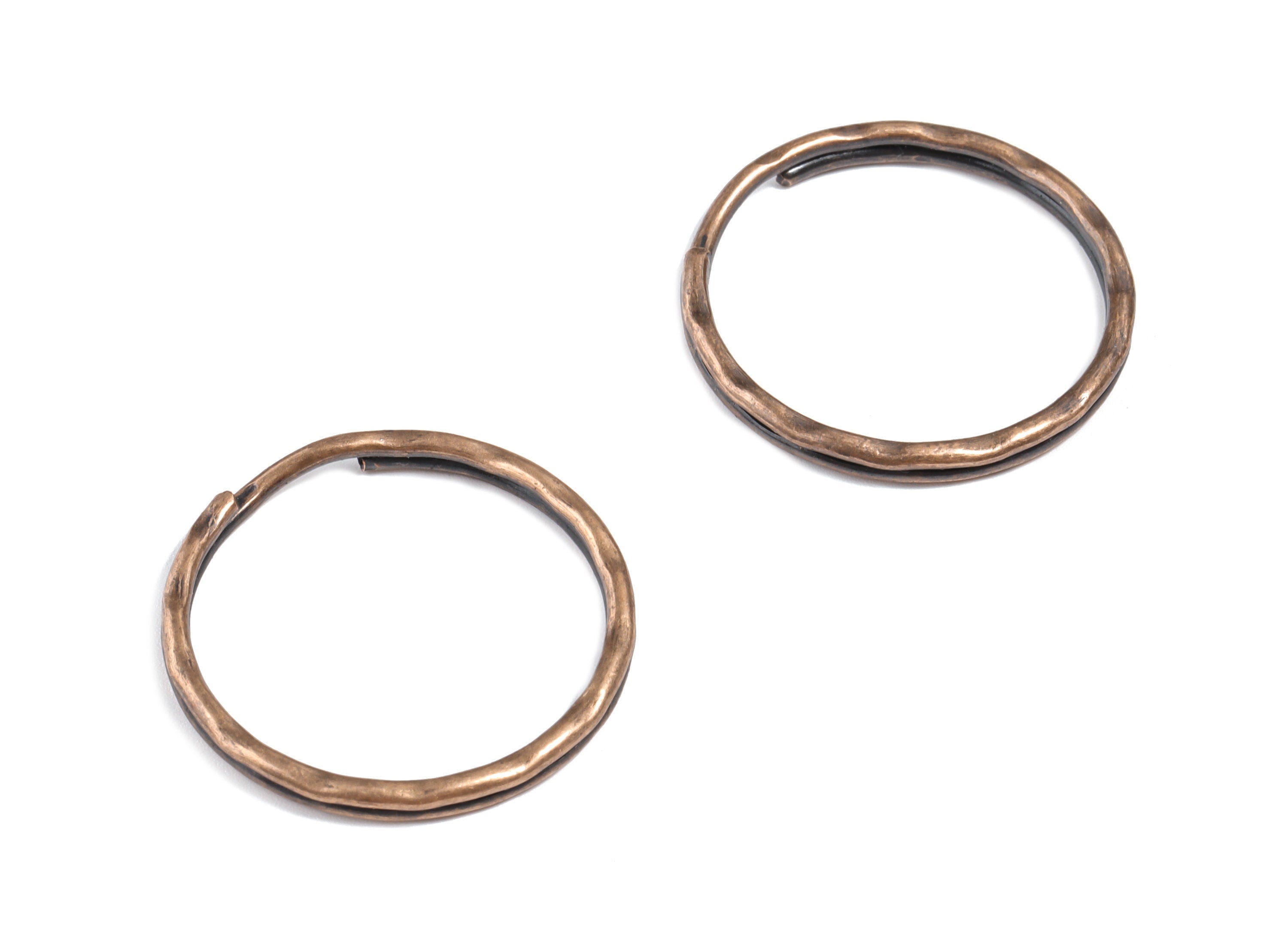 Antique Copper Metal Key Rings - Split Rings - Circle Key Rings - Keychain Connectors - Key Ring Findings - 30.36x30.36x1.7mm - PP2856AB - DOMEDBAZAAR