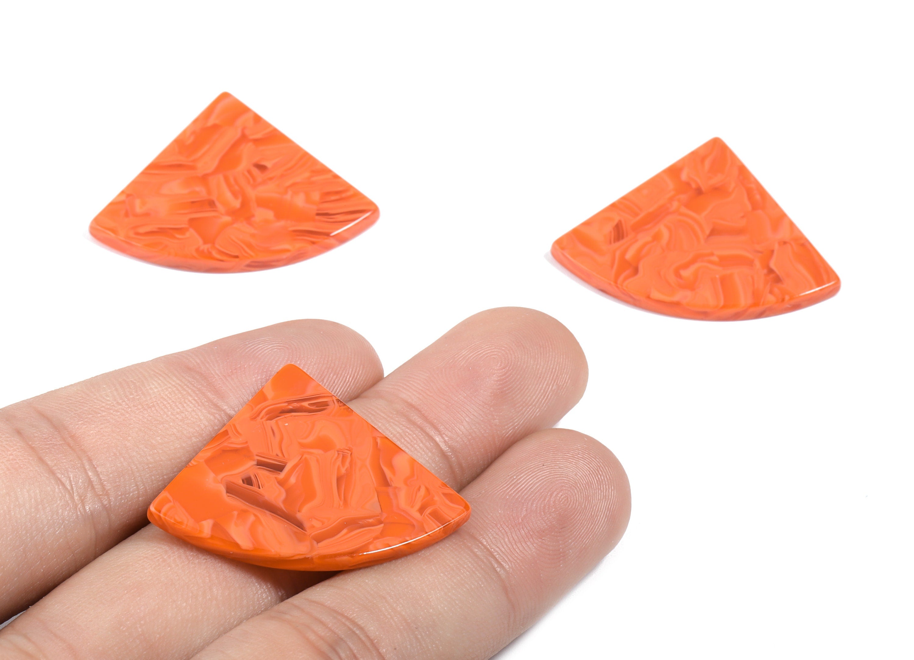 Acetate Pizza Charms - Pizza Earring & Pendant - Earring Findings - No Hole - Color Code: A459 - 34.71x28.41x2.62mm - AC1749-A459 - DOMEDBAZAAR