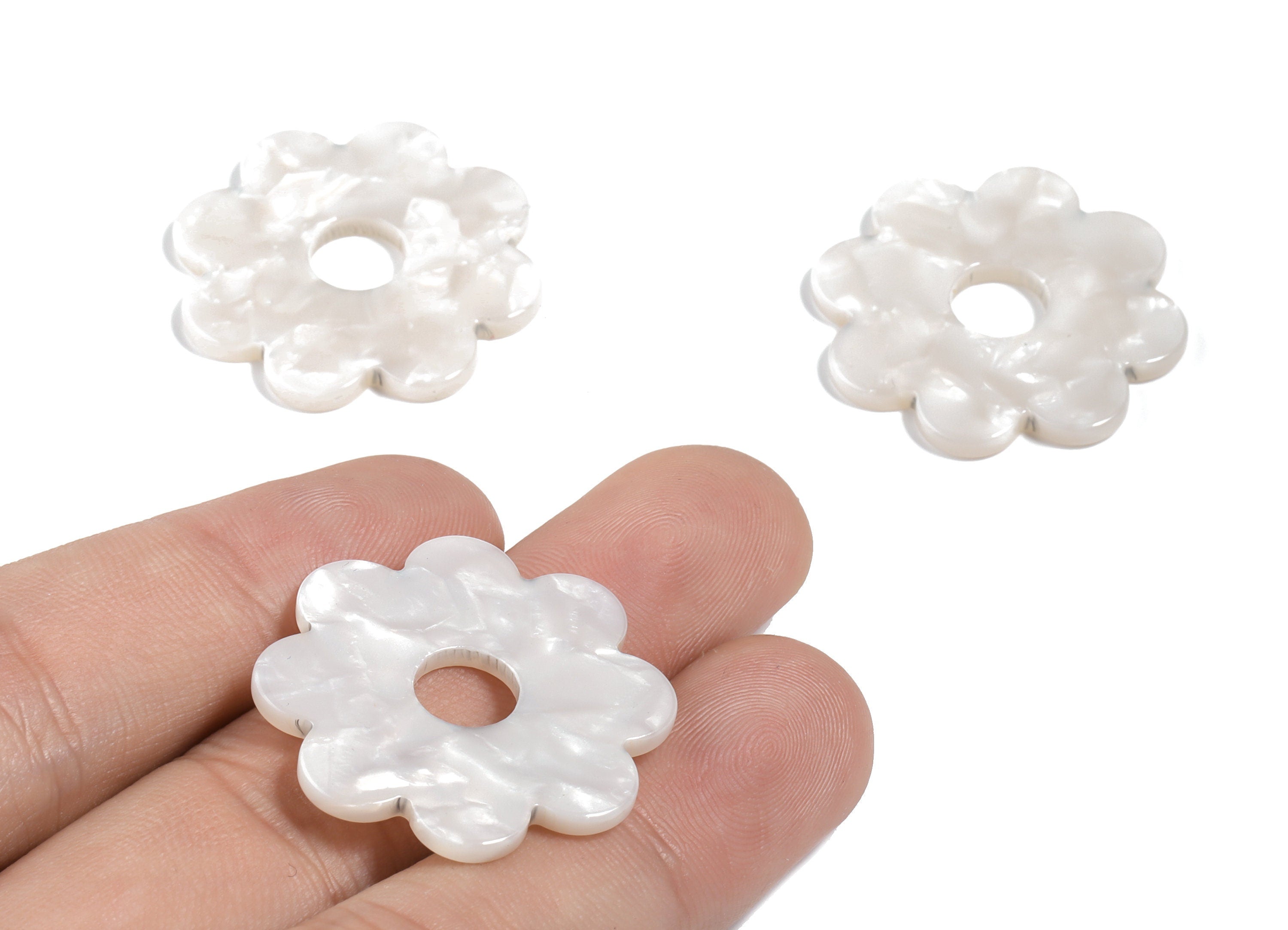 Acetate Flower Charms - Flower Earrings and Pendant - Earring Findings - Jewelry Supplys - Color Code: A12 - 28.8x28.8x2.61mm - AC1753-A12 - DOMEDBAZAAR