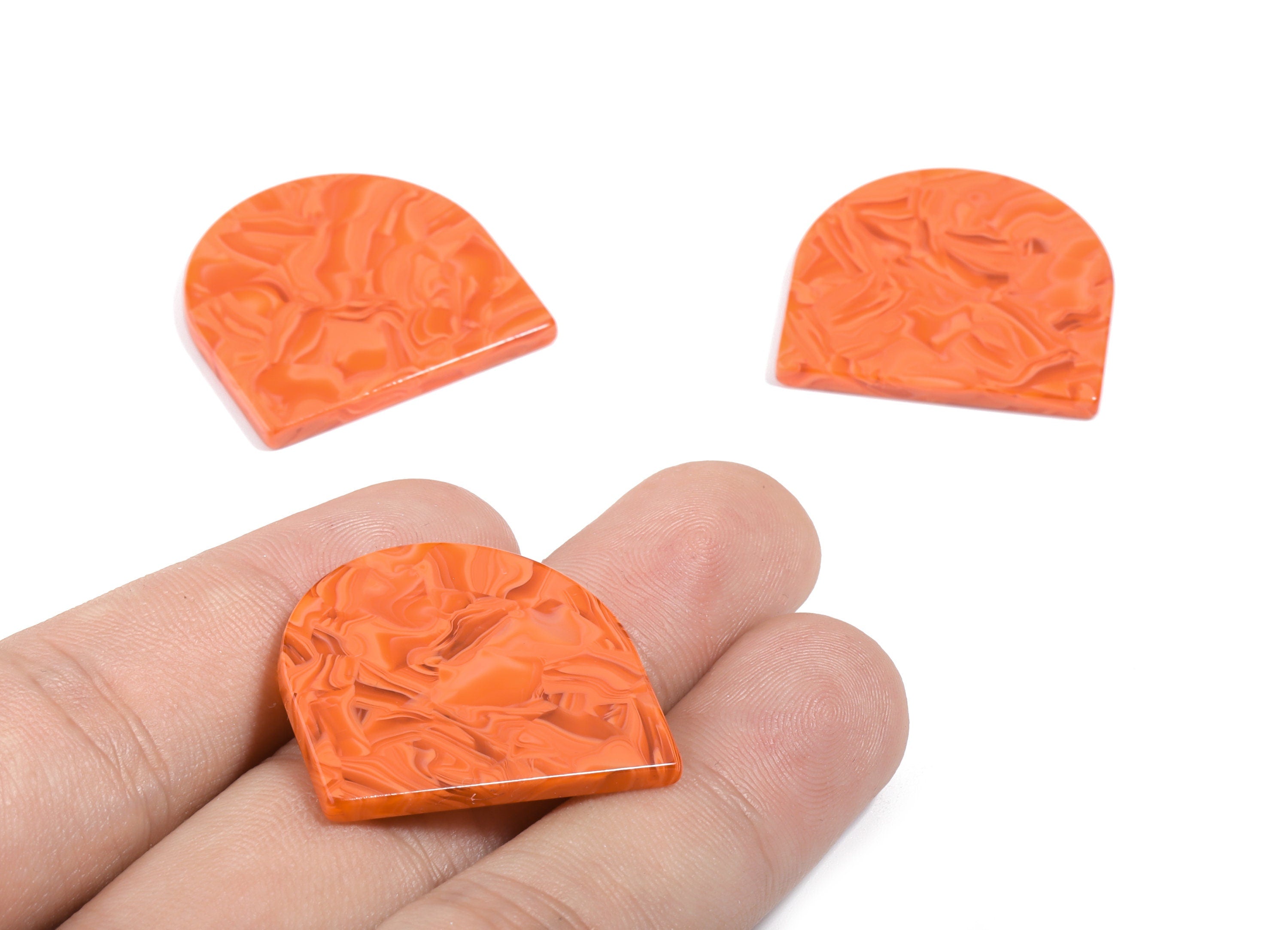 Acetate D Charms - D Earrings & Pendant - No Hole - Earring Findings - Jewelry Supplies - Color Code:A459 - 27.49x26.42x2.61mm - AC1747-A459 - DOMEDBAZAAR