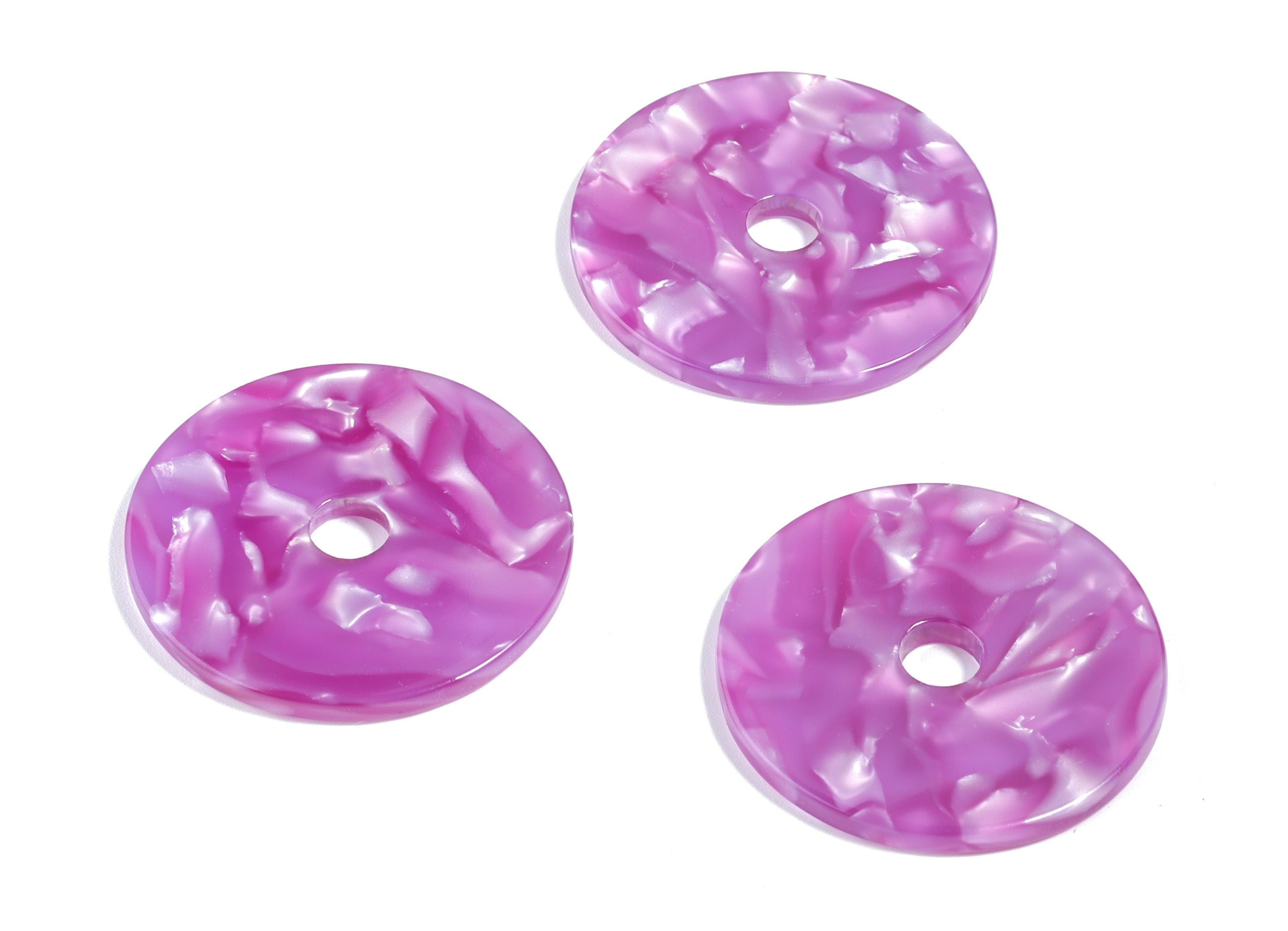 Acetate Round Charms - Circle Earring & Pendant - Earring Findings - Jewelry Supplies - Color Code: A460 - 30.49x30.49x2.6mm - AC1748-A460 - DOMEDBAZAAR