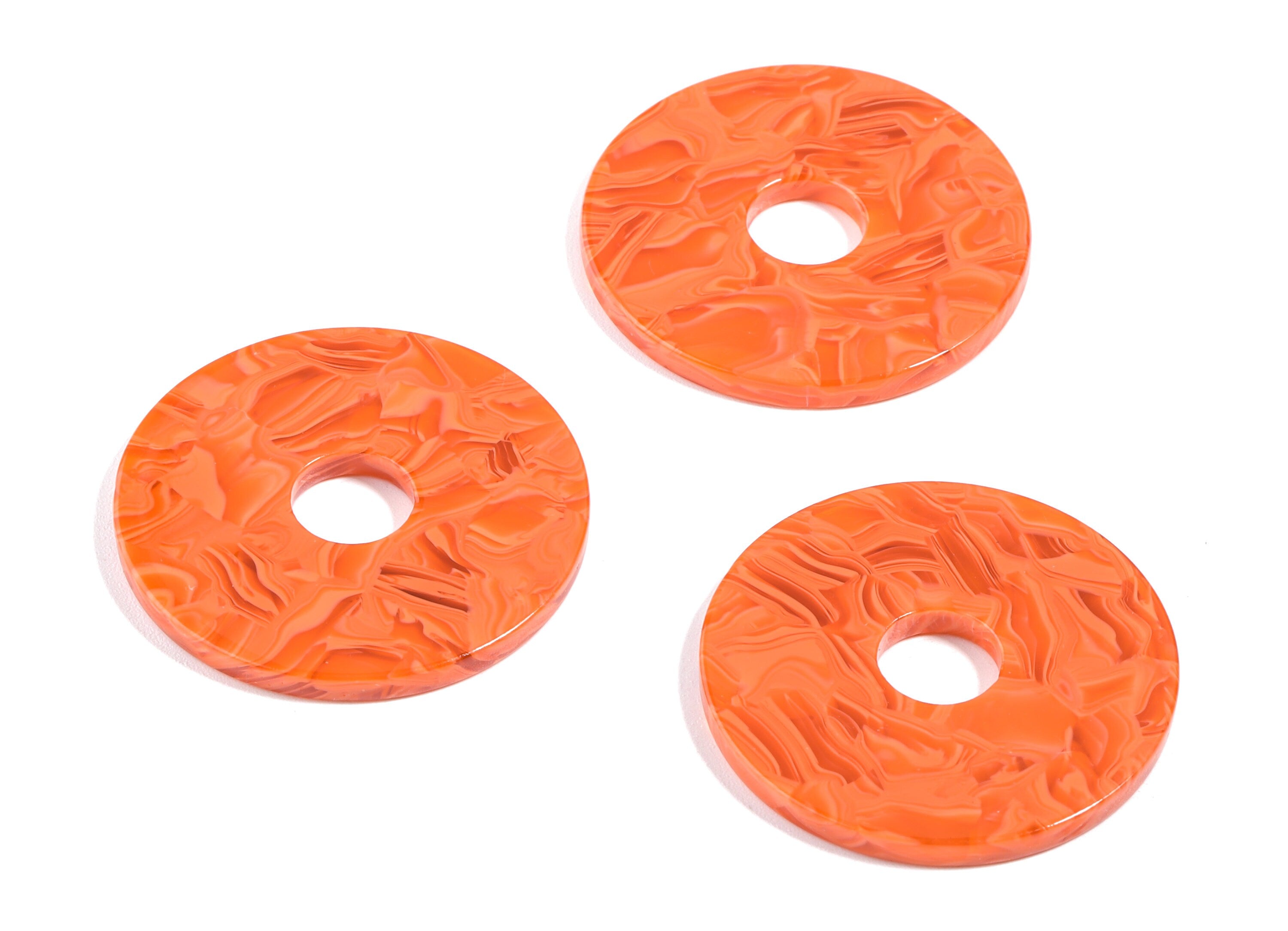 Acetate Circle Charms - Circle Earring & Pendant - Earring Findings - Jewelry Supplies - Color Code: A459 - 29.56x29.56x2.63mm - AC1754-A459 - DOMEDBAZAAR