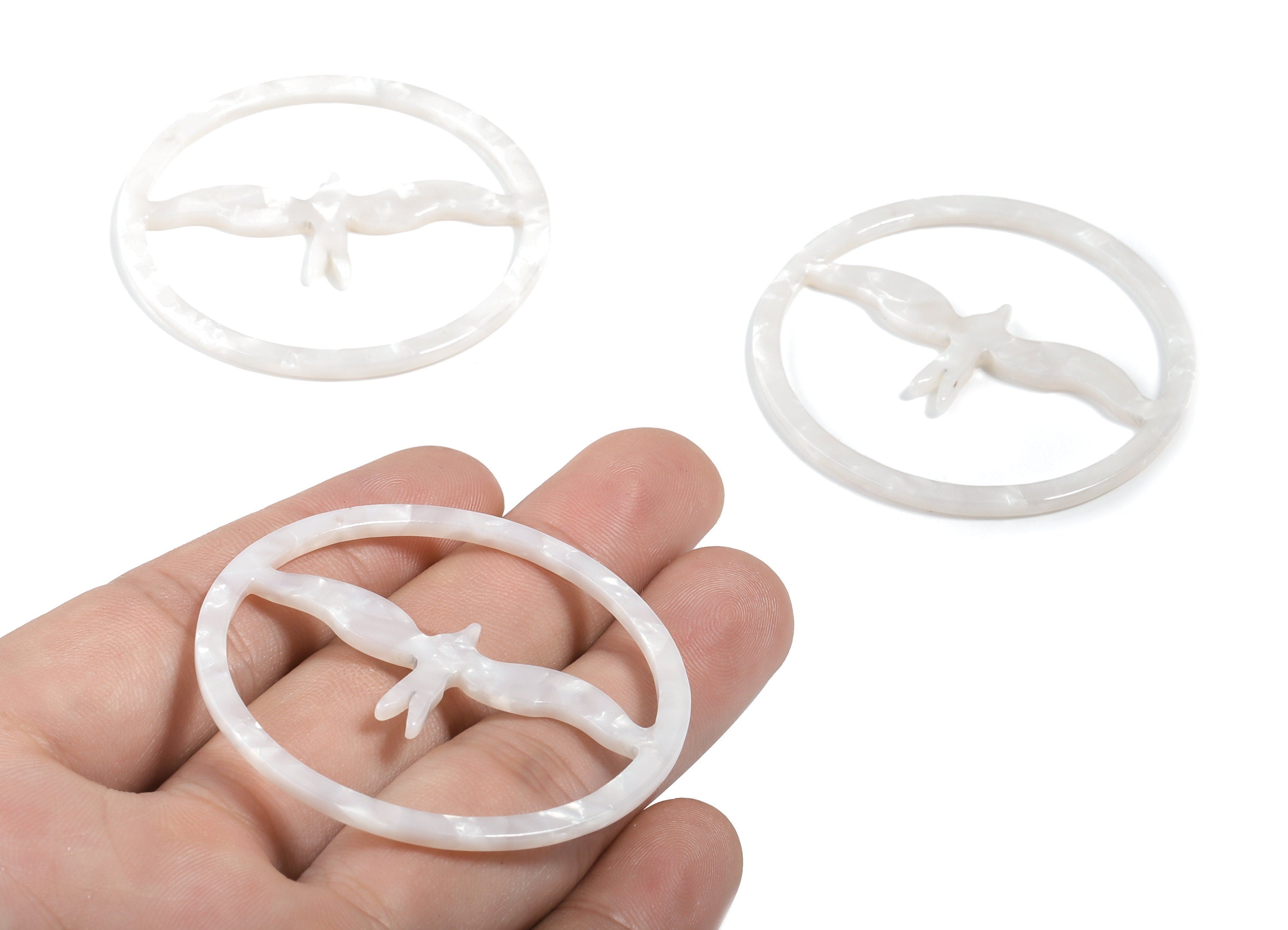 Acetate Swallow Earring Hoop - Bird Hoop Earring Charm and Pendant- Jewelry Supplies - Color Code:A12 - 50.33x50.33x2.48mm - AC1869-A12 - DOMEDBAZAAR
