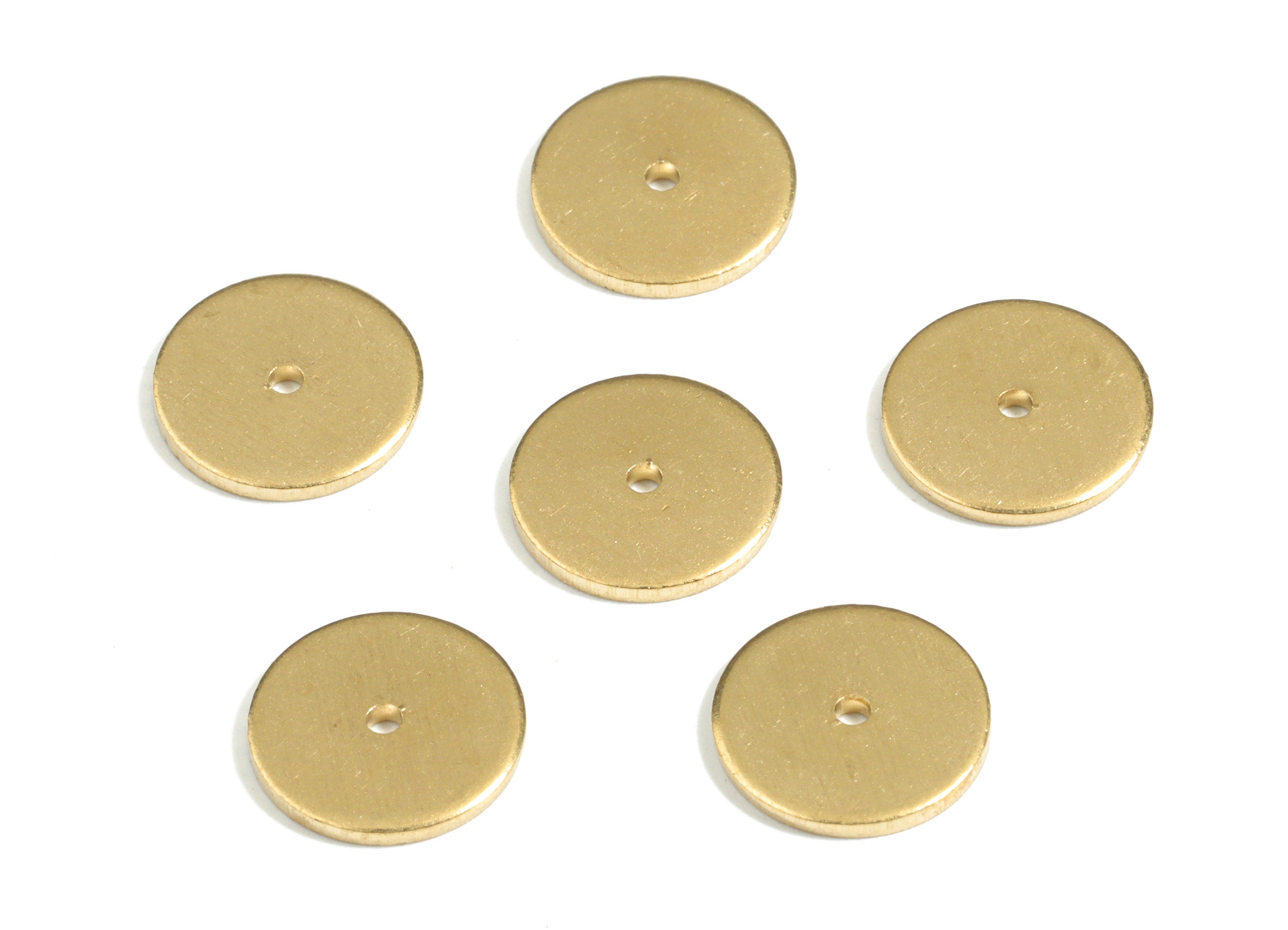 Brass Flat Disc Beads Spacers - Raw Brass Disk Heishi Rondelle Spacers Beads - Earring Findings - Jewellery Supplies - 10x10x1mm - PP3543 - DOMEDBAZAAR