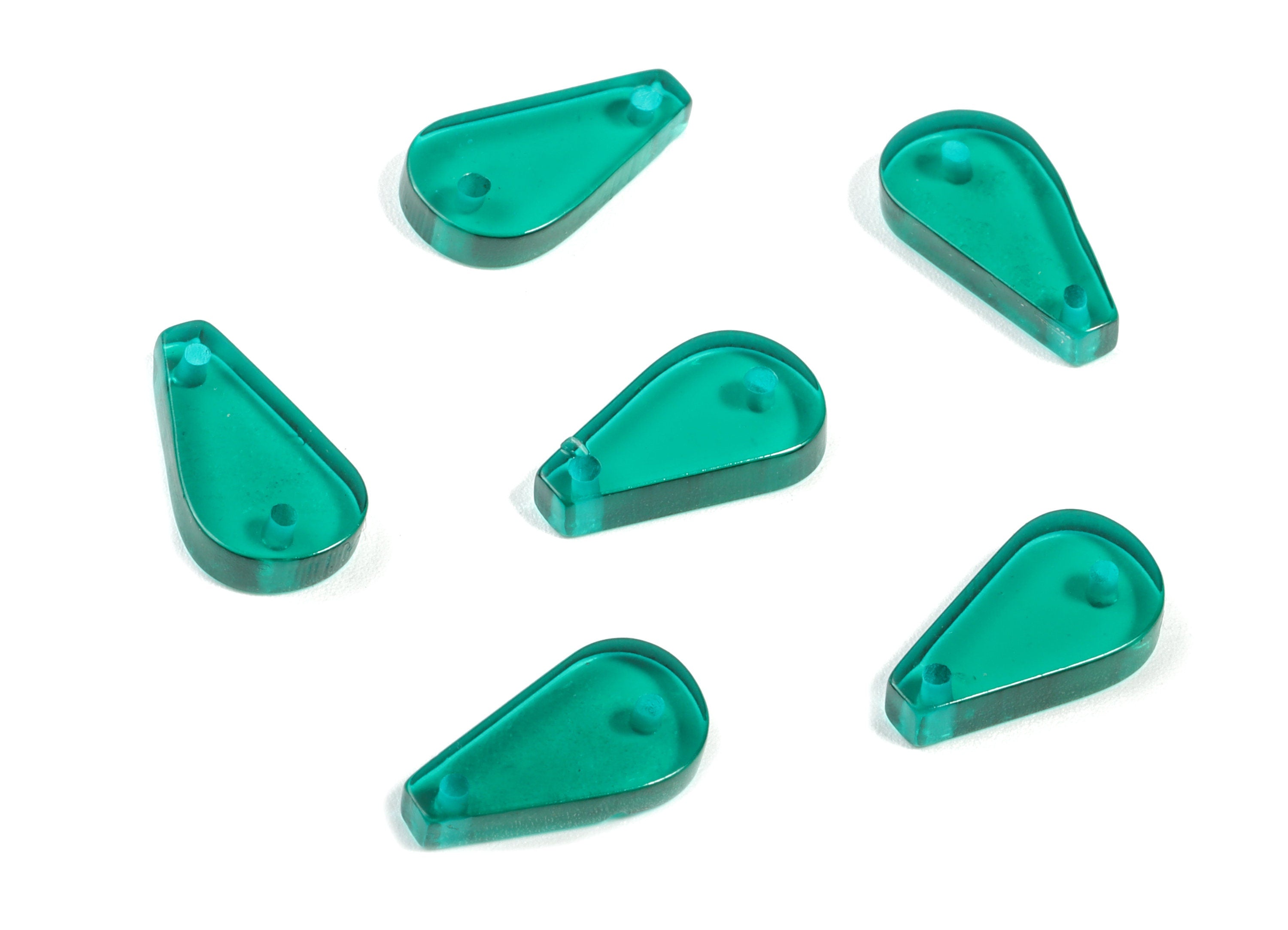 Acrylic Drop Earring Charm - Tear Drop Charms - 2 Holes - Earring Findings - Jewelry Supplies - Color Code:A463 - 14x7.62x2.74mm - AC1901A - DOMEDBAZAAR