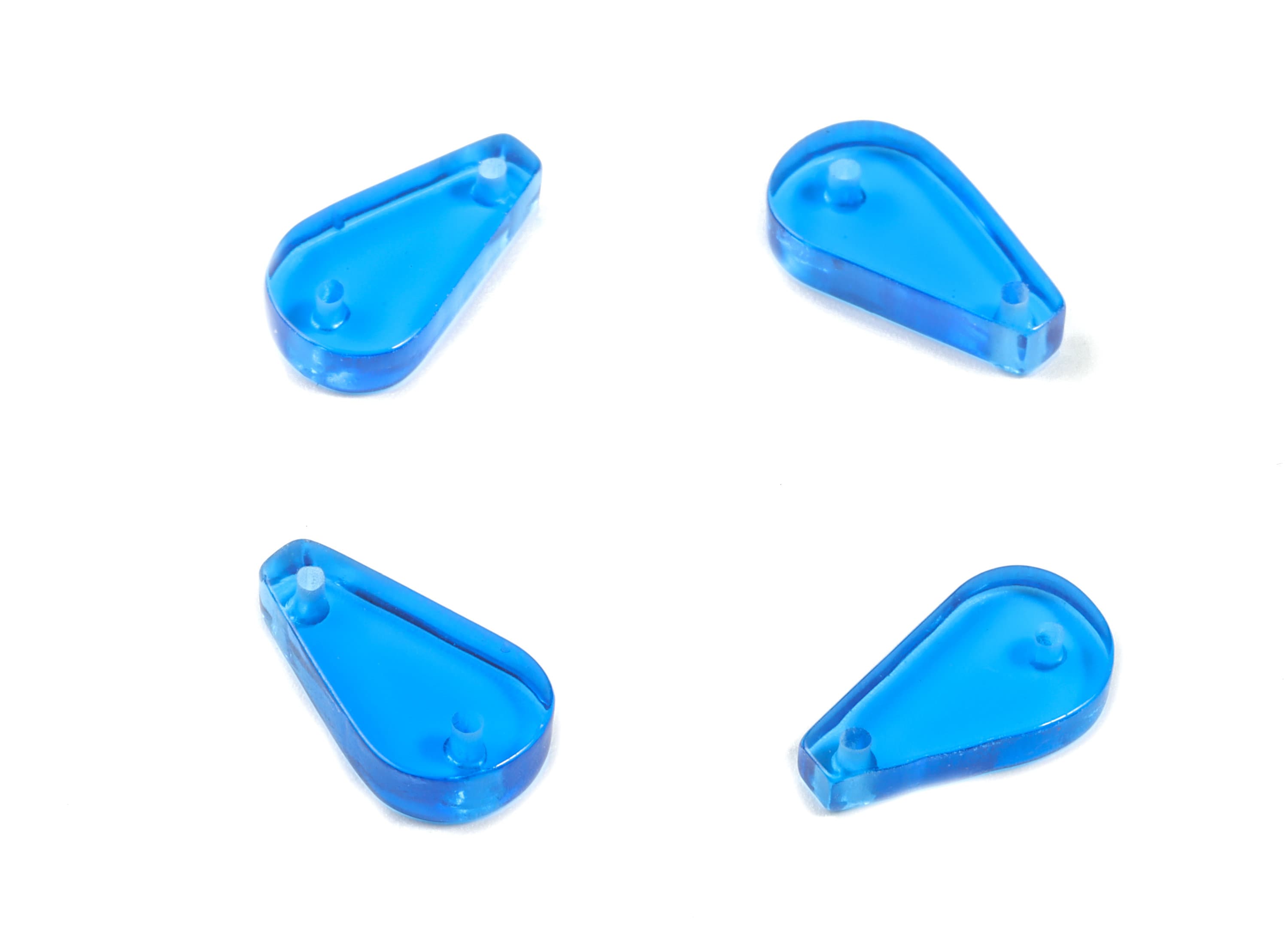 Acrylic Drop Earring Charm - Tear Drop Charms - 2 Holes - Earring Findings - Jewelry Supplies - Color Code:A464 - 14x7.62x2.74mm - AC1901B - DOMEDBAZAAR