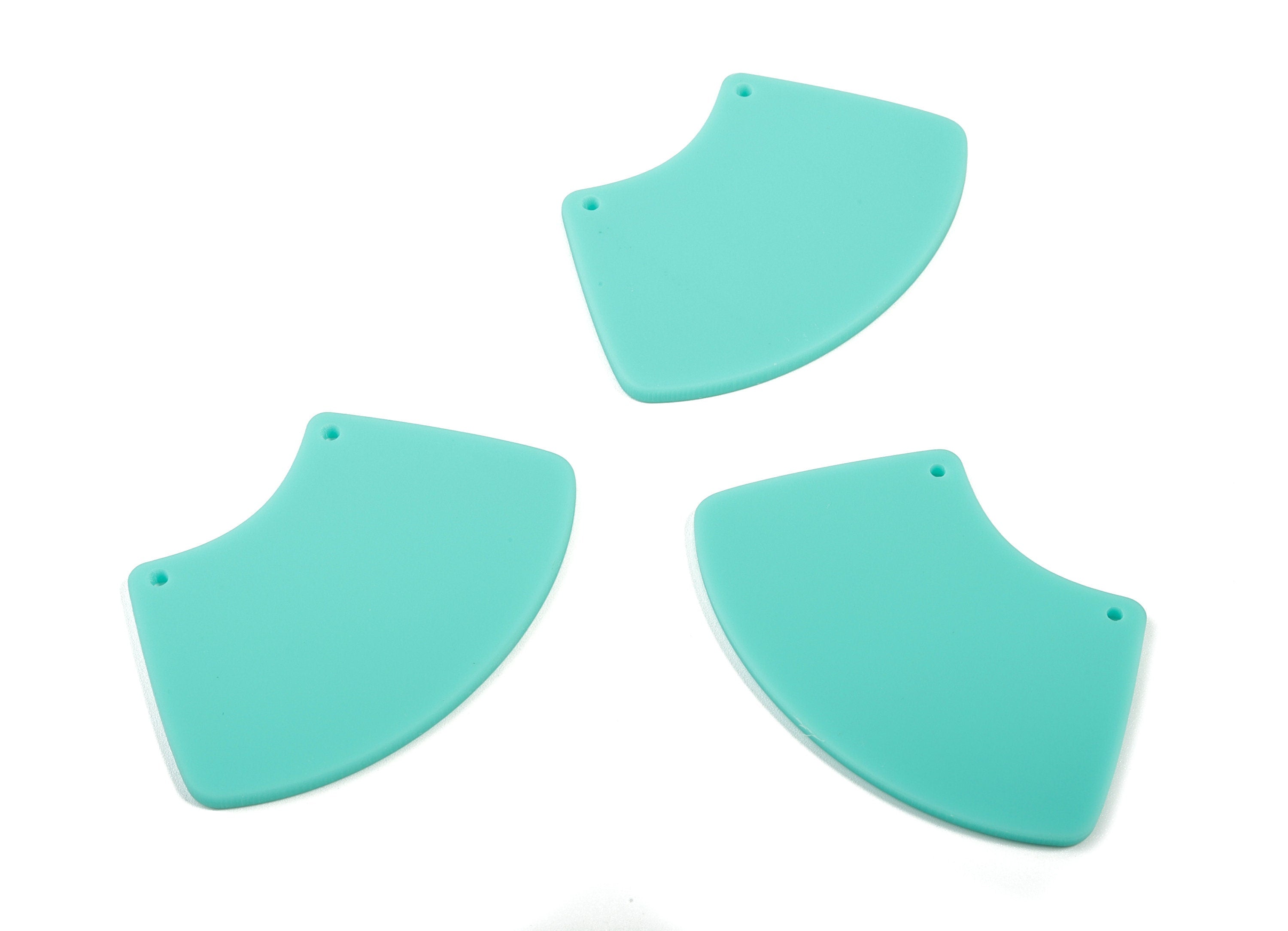 Acrylic Trapezoid Earring Connector - Matte Geometric Acrylic Charms - 2 Holes - Color Code:A467 - 51.9x34.26x2.25mm - AC1883C - DOMEDBAZAAR