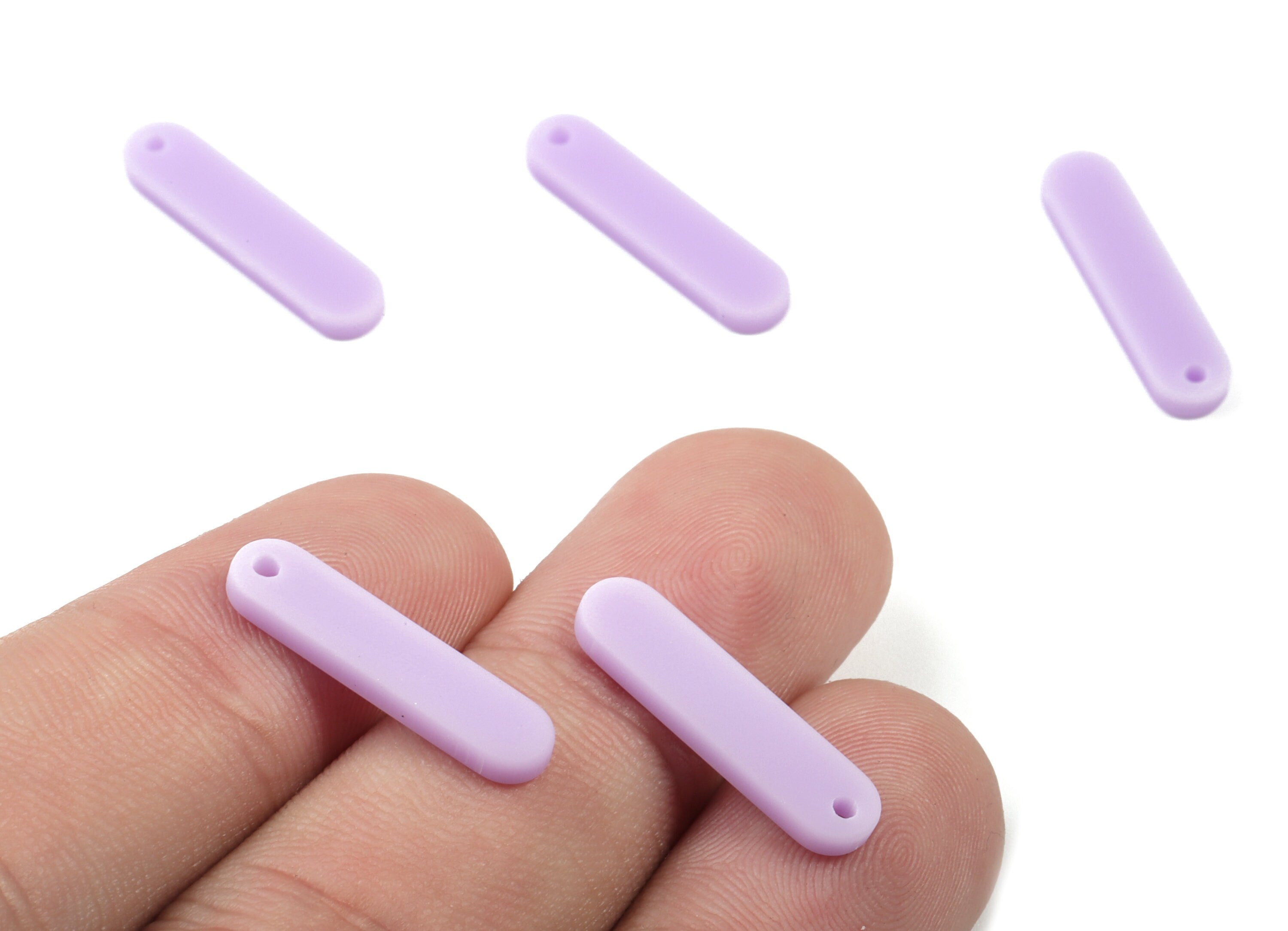 Acrylic Bar Earring Charms - Matte Mini Bar Earring - Earring Findings - Jewellery Supplies - Color Code:A468 - 20.82x5.06x2.24mm - AC1899B - DOMEDBAZAAR