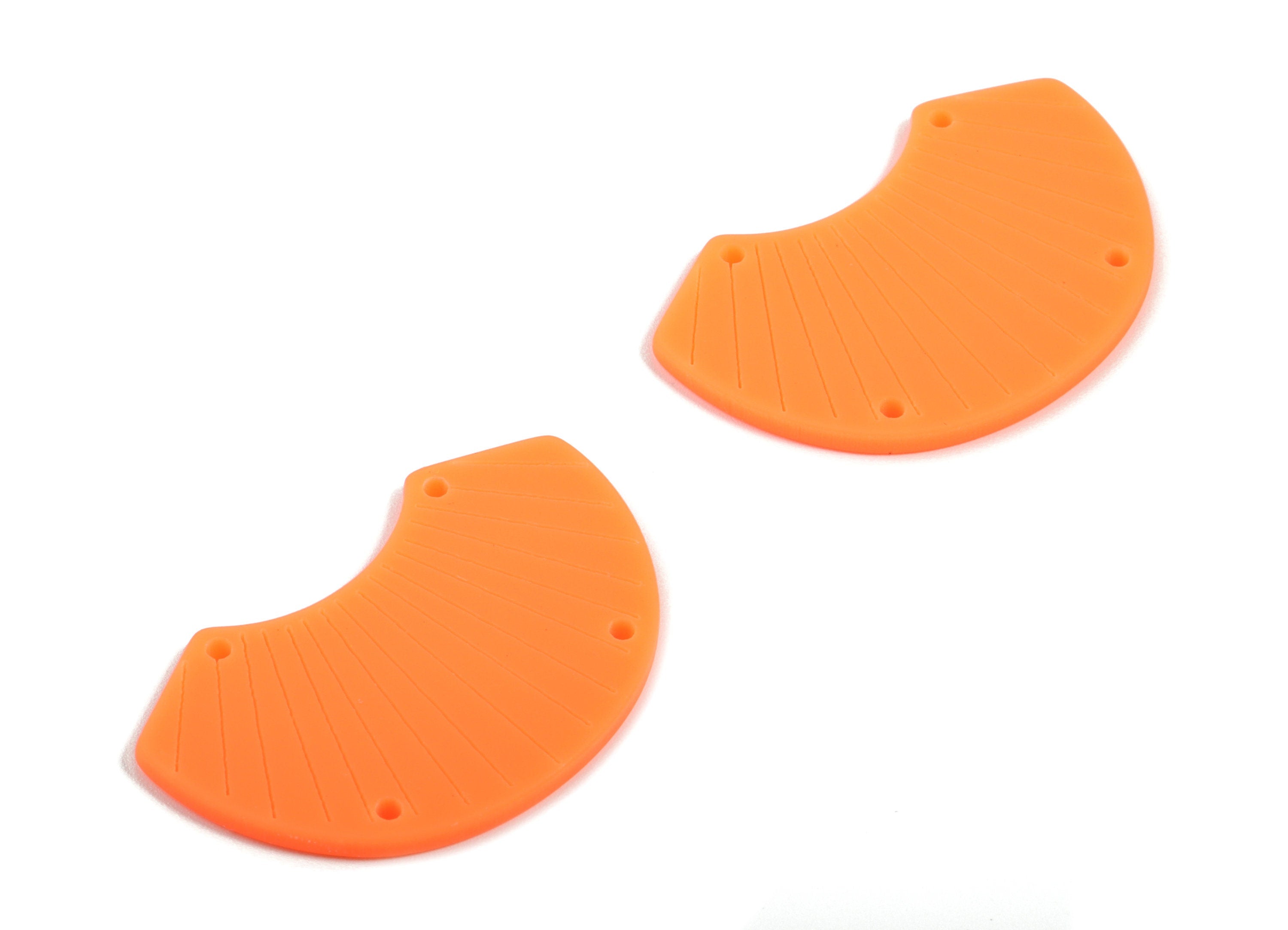 Acrylic Shell Earring Connector - Matte Sheall Earring Charms - Jewelry Supplies - 4 Holes - Color Code:A466 - 36.53x23.27x2.16mm - AC1892A - DOMEDBAZAAR