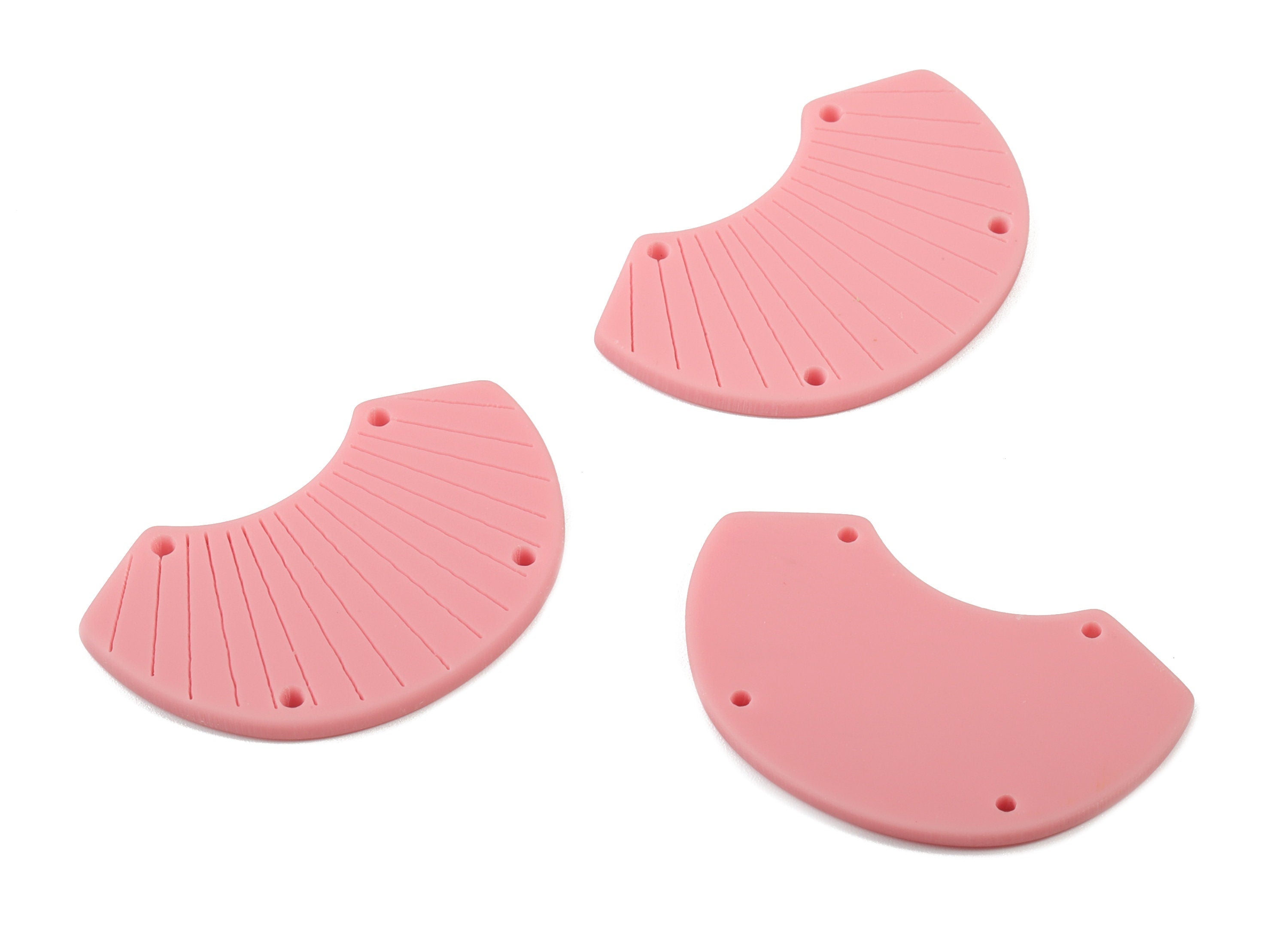 Acrylic Shell Earring Connector - Matte Sheall Earring Charms - Jewelry Supplies - 4 Holes - Color Code:A471 - 36.53x23.27x2.16mm - AC1892E - DOMEDBAZAAR