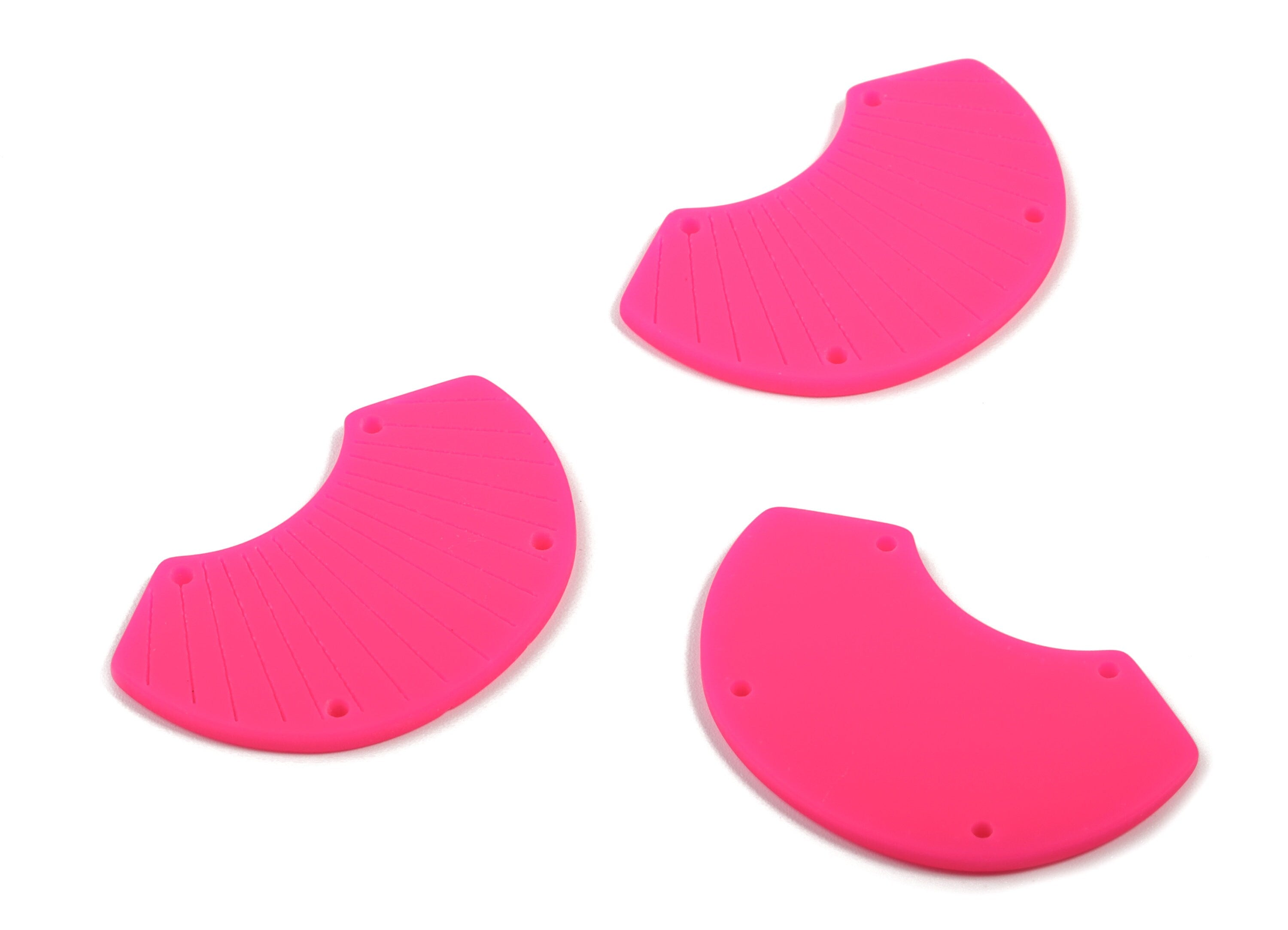 Acrylic Shell Earring Connector - Matte Sheall Earring Charms - Jewelry Supplies - 4 Holes - Color Code:A472 - 36.53x23.27x2.16mm - AC1892F - DOMEDBAZAAR