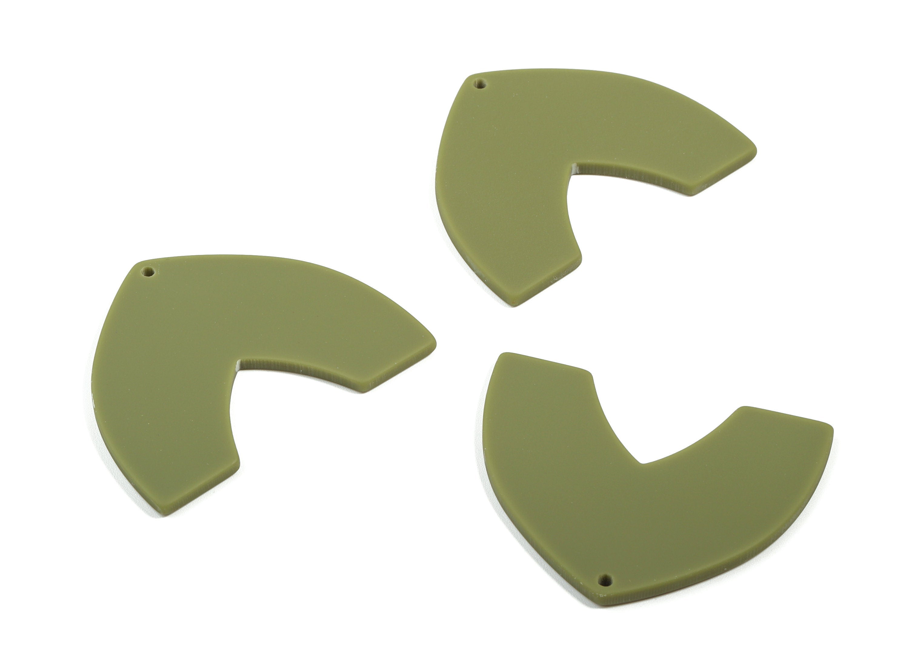 Acrylic Dome Earring Charms - Matte Dome Charm - Earring Findings - Jewelry Supplies - Color Code:A476 - 42.89x33.42x2.32mm - AC1880B - DOMEDBAZAAR