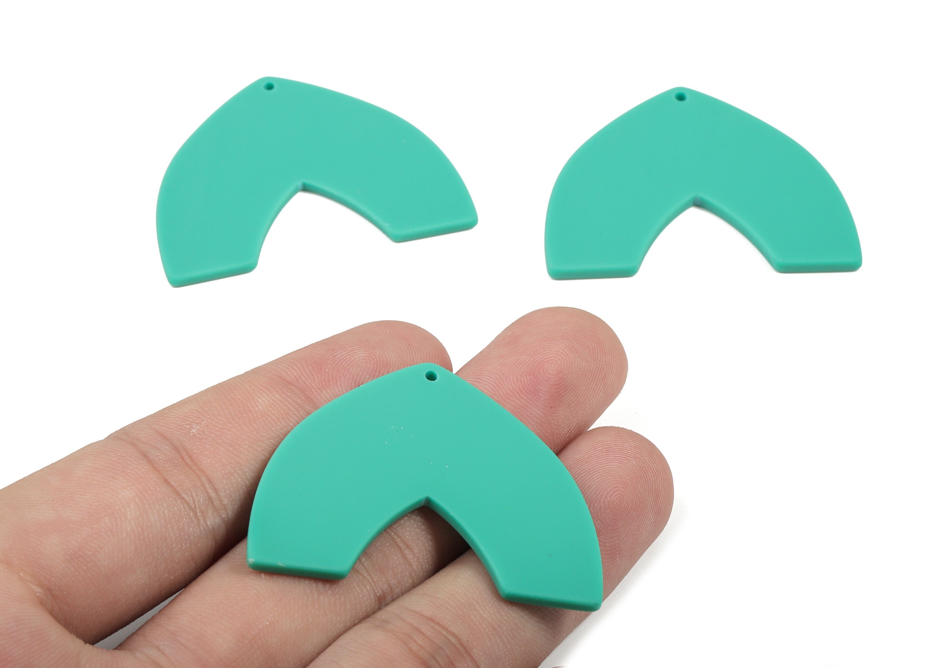 Acrylic Dome Earring Charms - Matte Dome Charm - Earring Findings - Jewellery Supplies - Color Code:A478 - 42.89x33.42x2.32mm - AC1880D - DOMEDBAZAAR