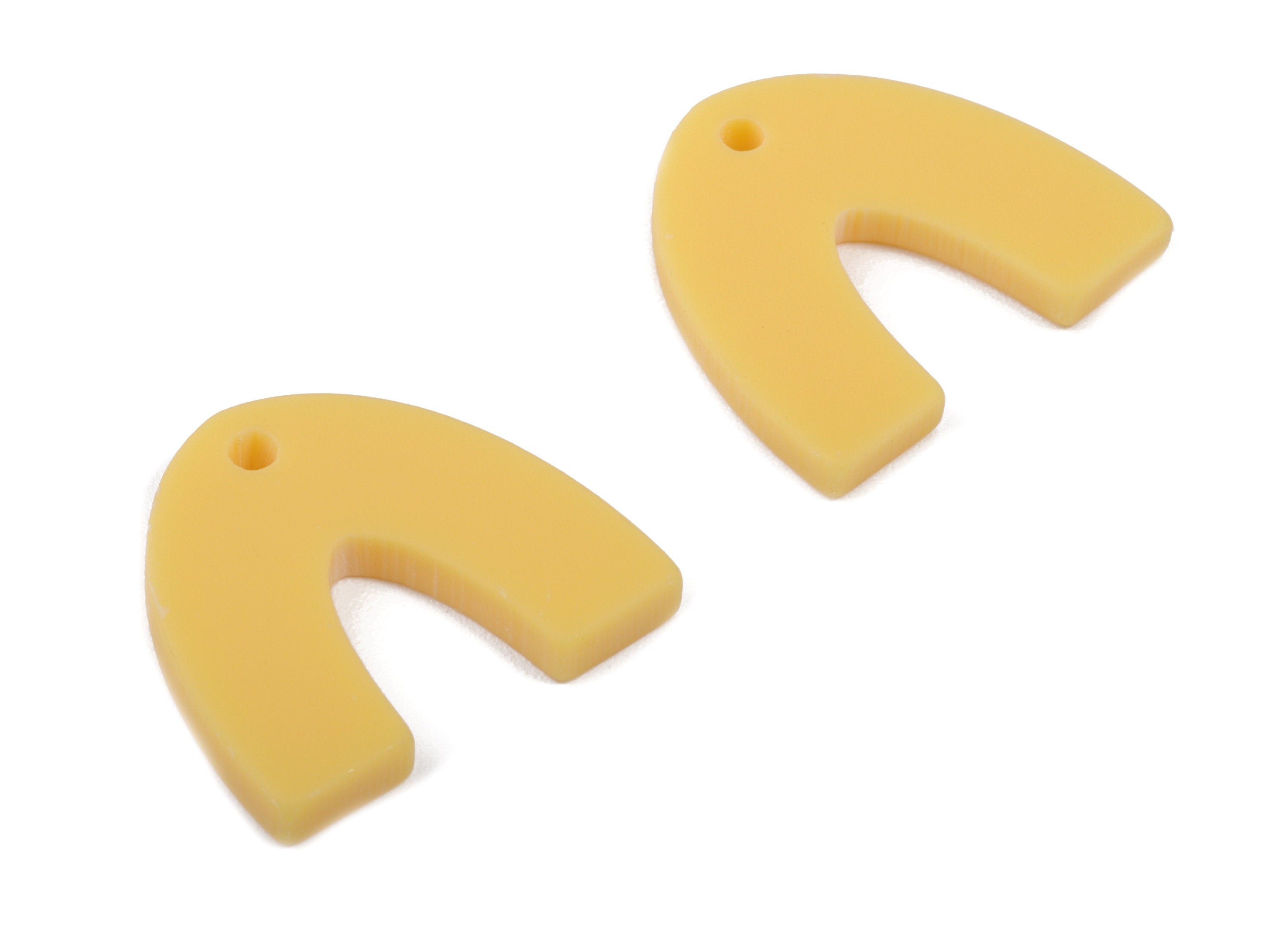 Acrylic Mini U Earring Charms - Matte Mini Geometric Earring - Jewelry Supplies - Color Code:A474 - 17.33x15.66x2.2mm - AC1890E - DOMEDBAZAAR