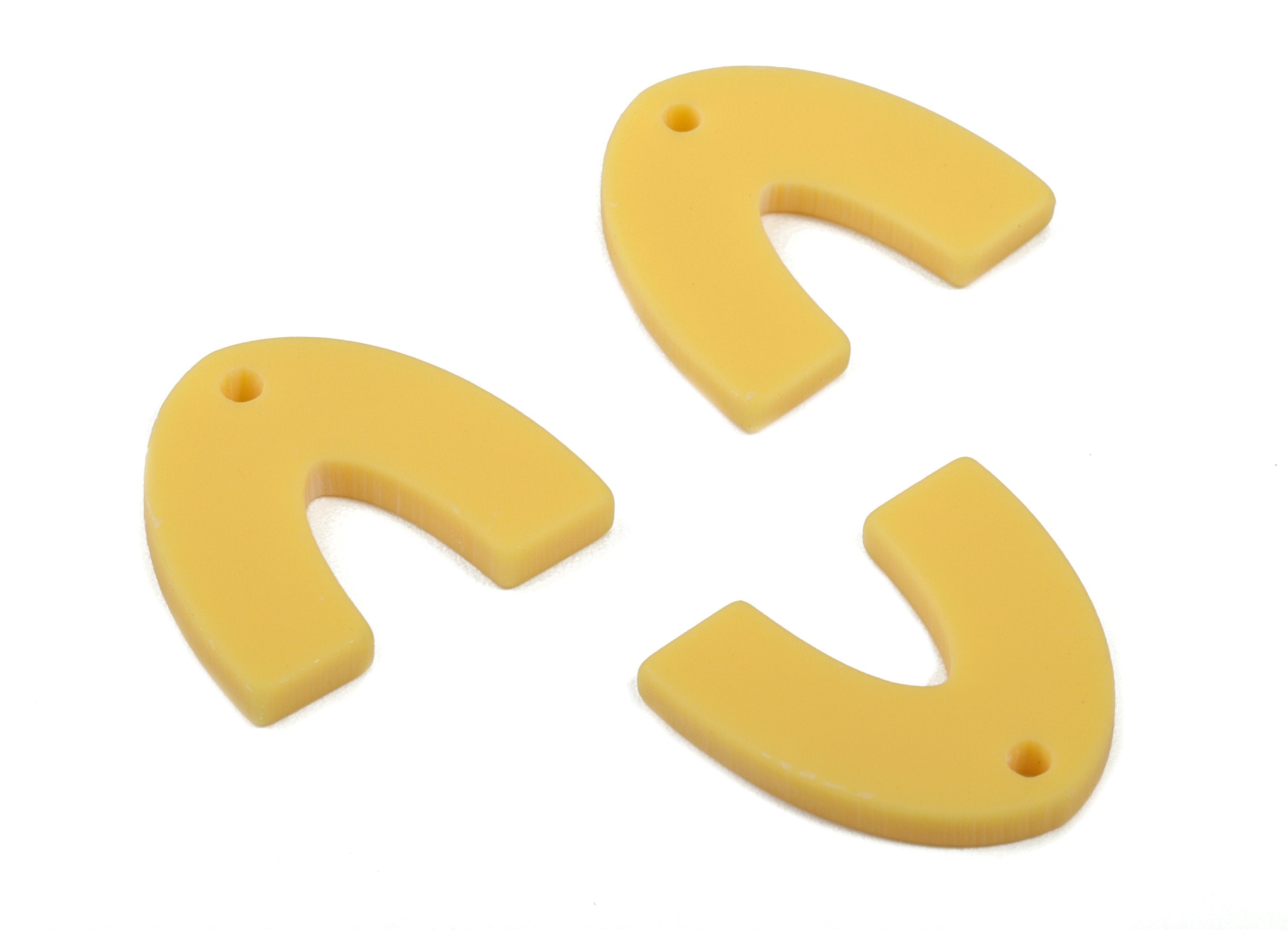 Acrylic Mini U Earring Charms - Matte Mini Geometric Earring - Jewelry Supplies - Color Code:A474 - 17.33x15.66x2.2mm - AC1890E - DOMEDBAZAAR