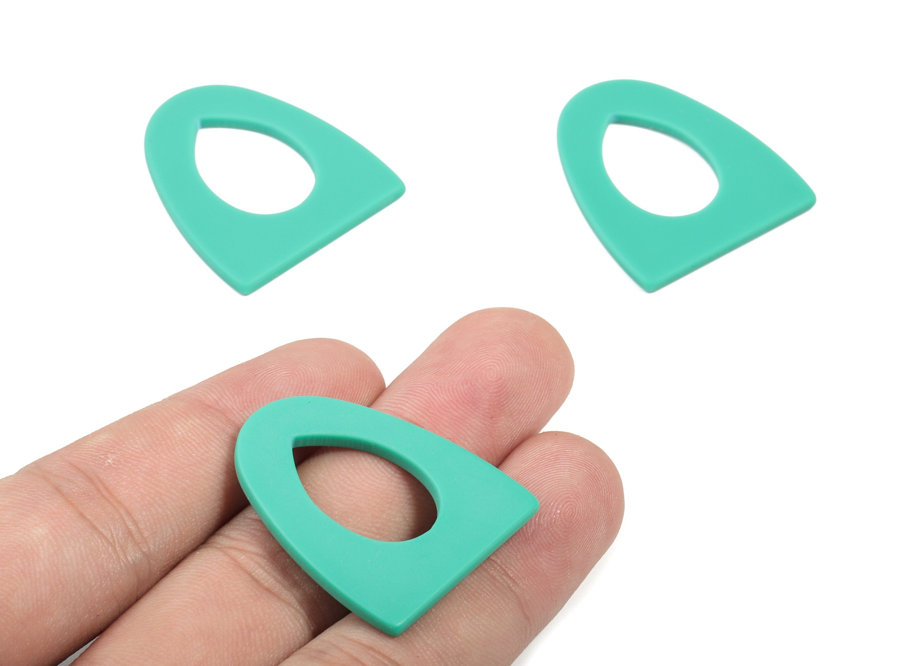 Acrylic Half Ellipse Earring Charm - Matte Drop Charms - Earring Findings - Jewelry Supplies - Color Code:A478 - 31.69x27.06x2.2mm - AC1876D - DOMEDBAZAAR