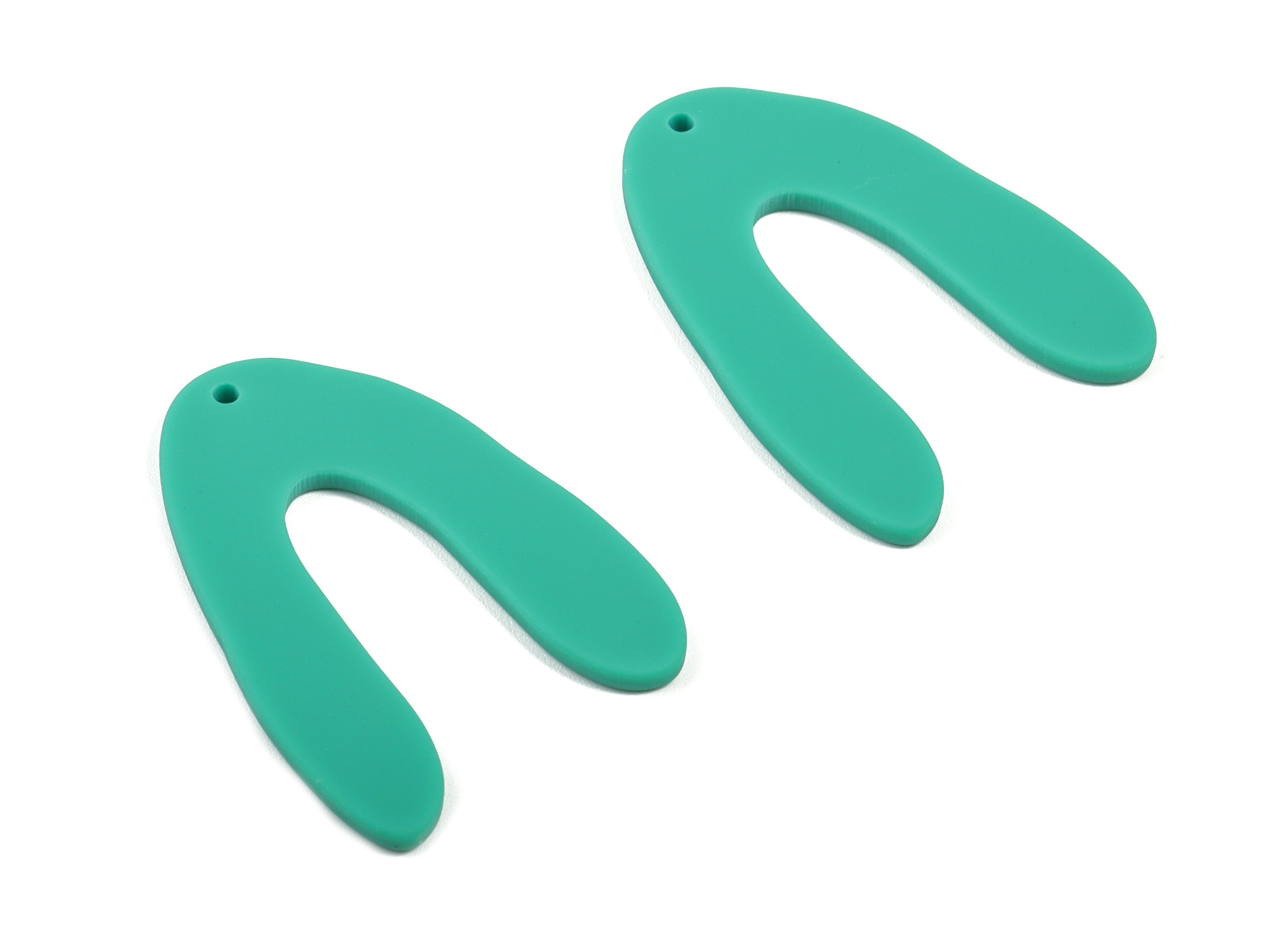 Acrylic U Earring Charm - Matte U Charms - Earring Findings - Jewelry Supplies - Color Code:A478 - 35.26x25.55x2.28mm - AC1881D - DOMEDBAZAAR