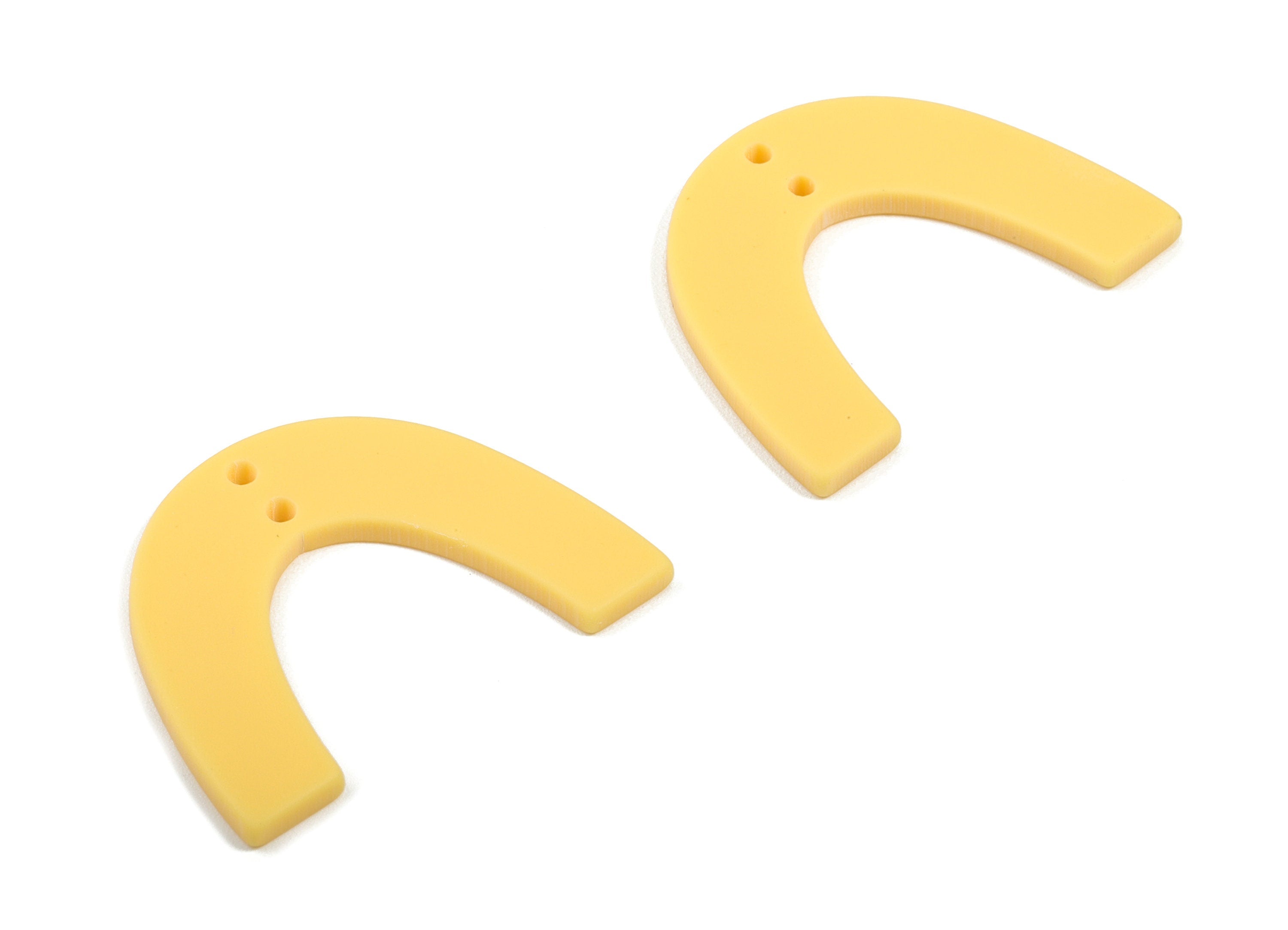 Acrylic U Earring Connector - Matte Geometric Earring Charms - 2 Holes - Jewelry Supplies - Color Code:A474 - 31.97x24.07x2.12mm - AC1885E - DOMEDBAZAAR