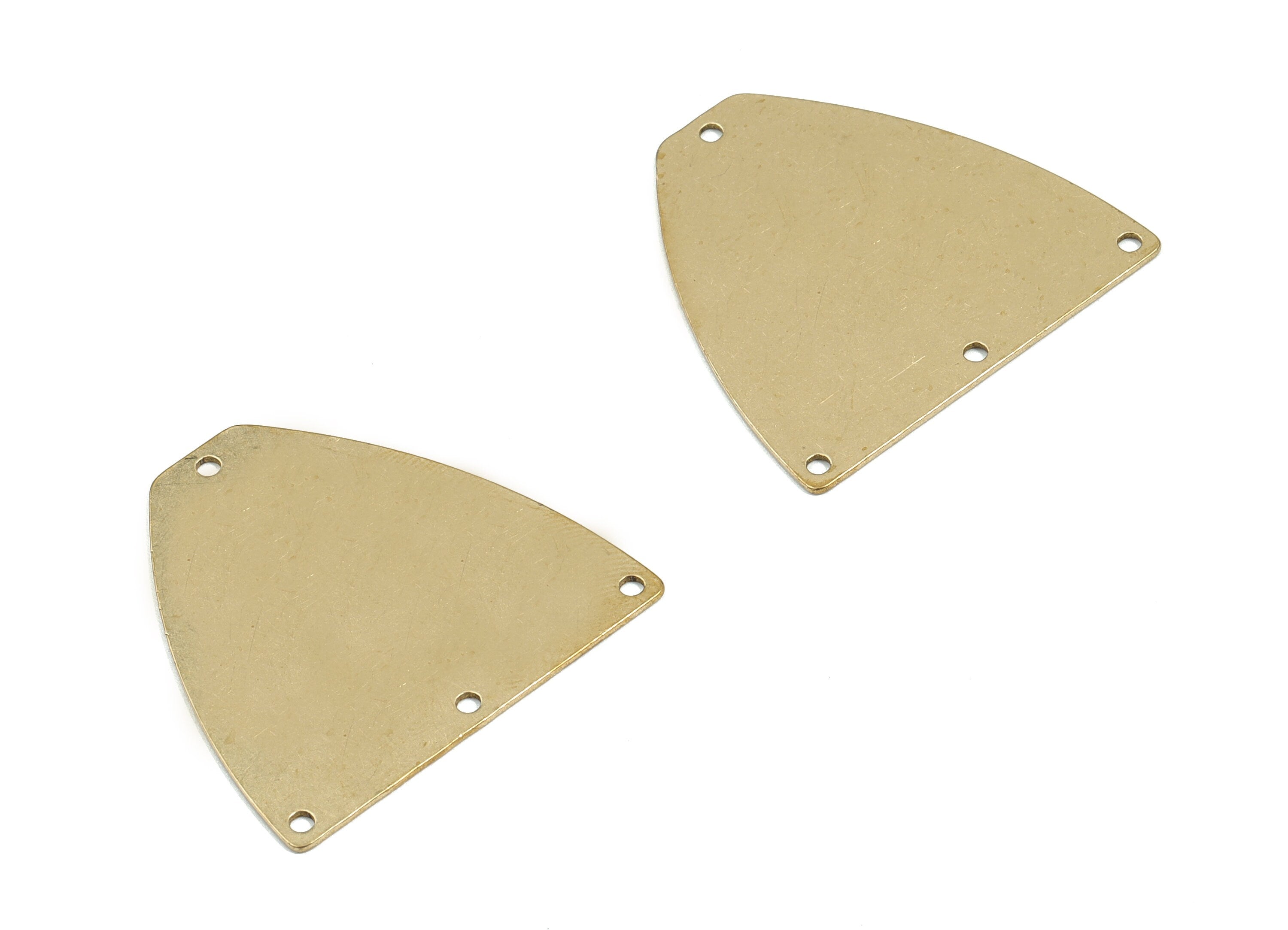 Personalized stamping blank - Brass Triangle Earring Connector - Raw Brass Triangle Pendant -30x30x0.66mm - PPM1814 - DOMEDBAZAAR