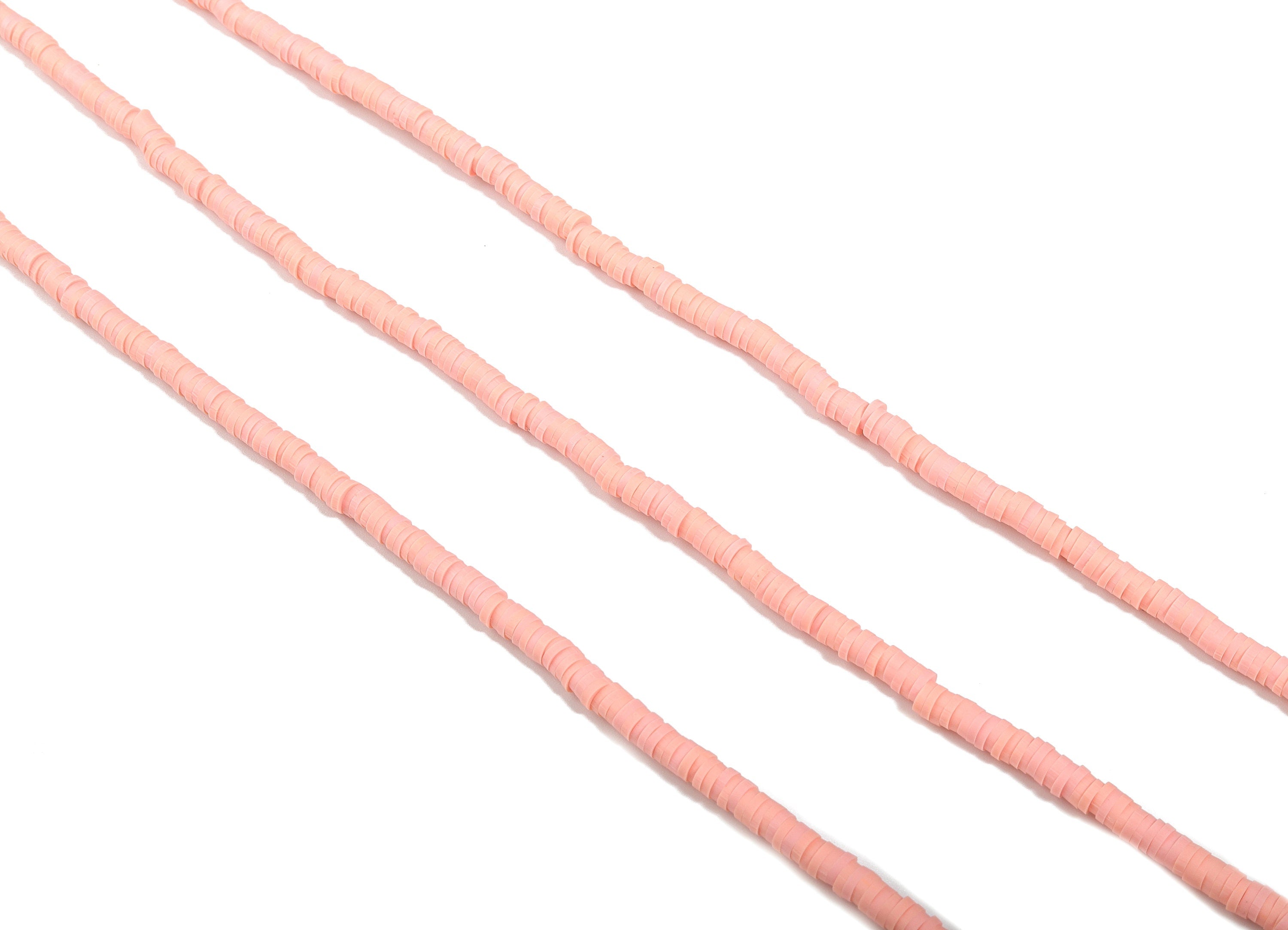 Vinyl Heishi Beads Clay Disc - 3.4mm African Color Disc Spacer Bead-Polymer Clay Round Bead 15.75"" / 1 strand - 400x3.4x1mm - NS1064-P1 - DOMEDBAZAAR