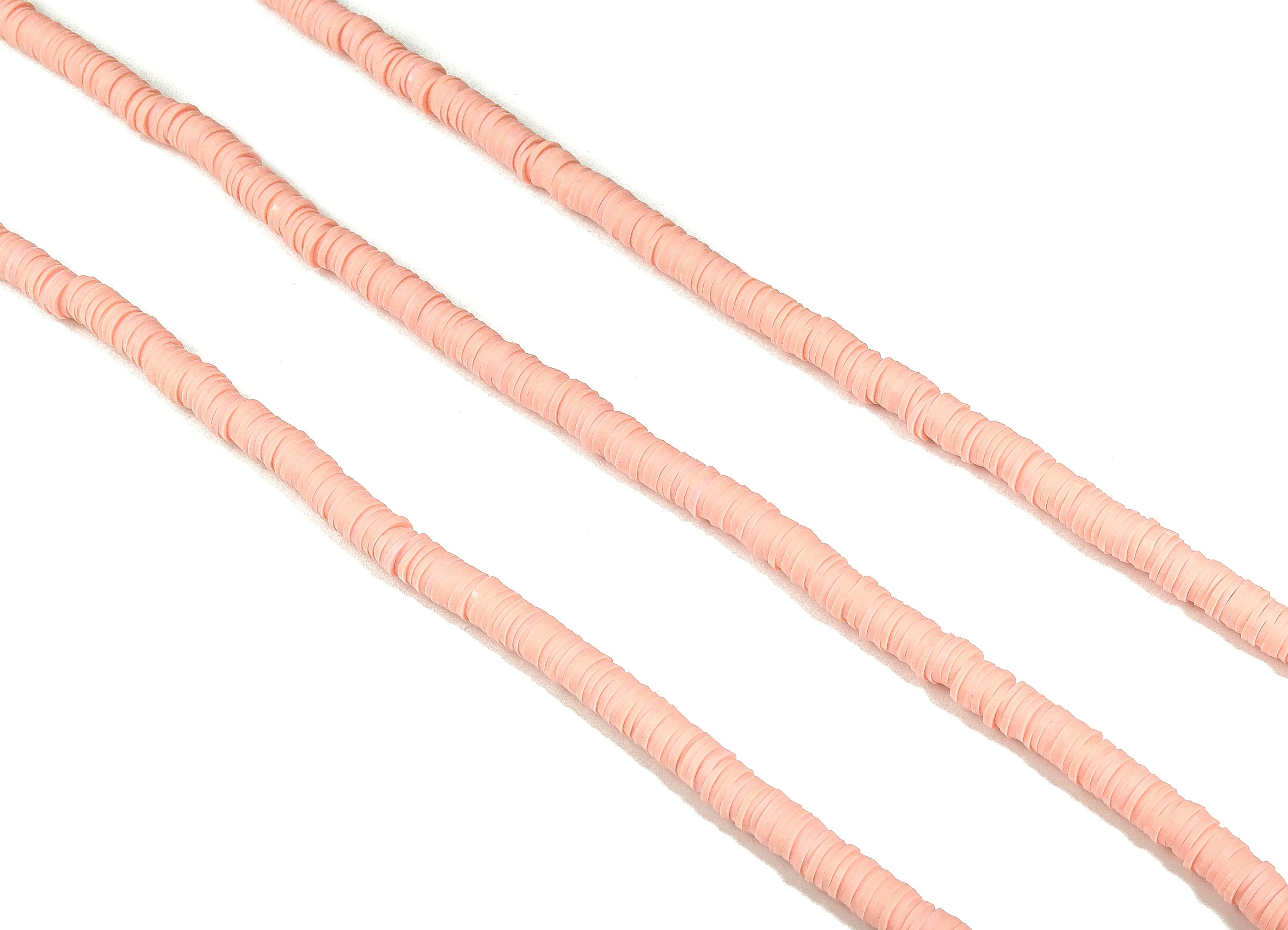 Vinyl Heishi Beads Clay Disc - 5.3mm African Colored Disc Spacer Beads - Polymer Clay Disc Beads 15.75"" / 1 strand-400x5x1.1mm - NS1066-P1 - DOMEDBAZAAR